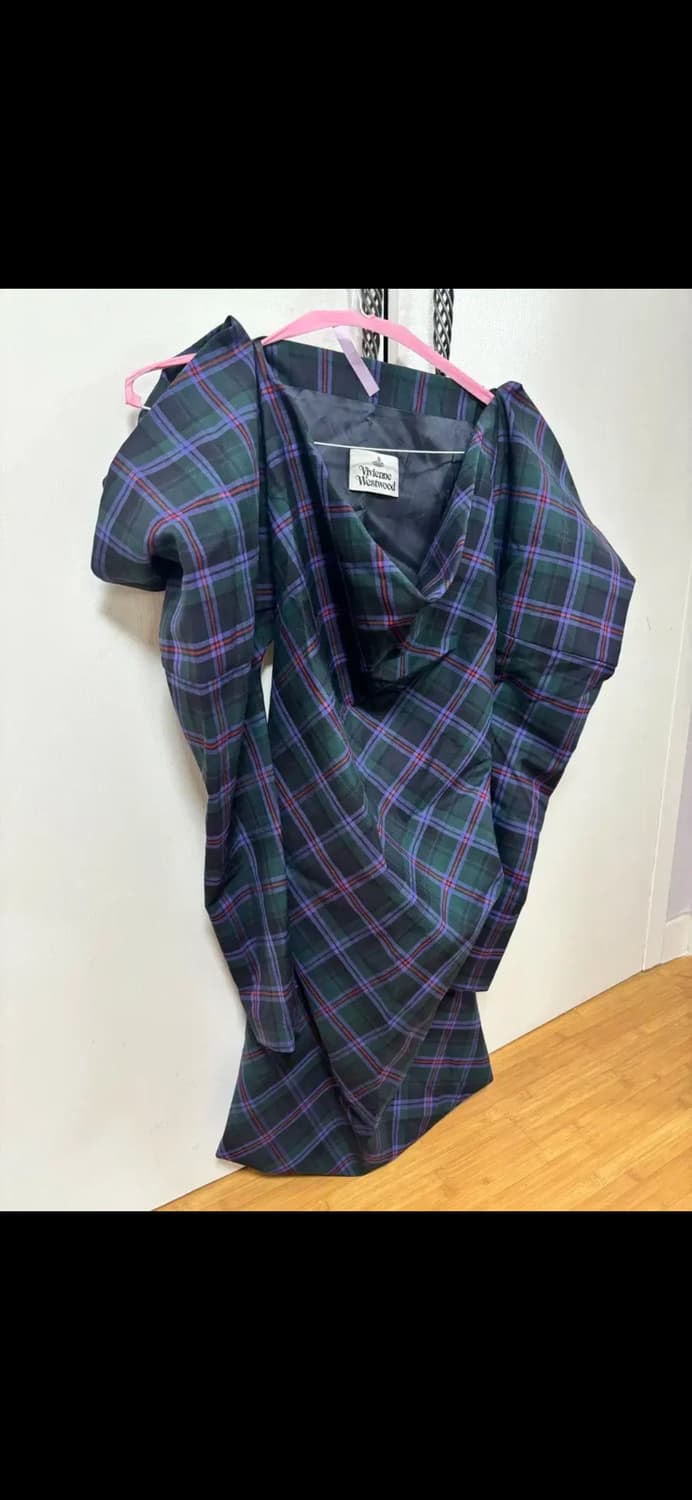 비비안웨스트우드 뉴버지니아 체크 퍼프 미니원피스 상품이미지6