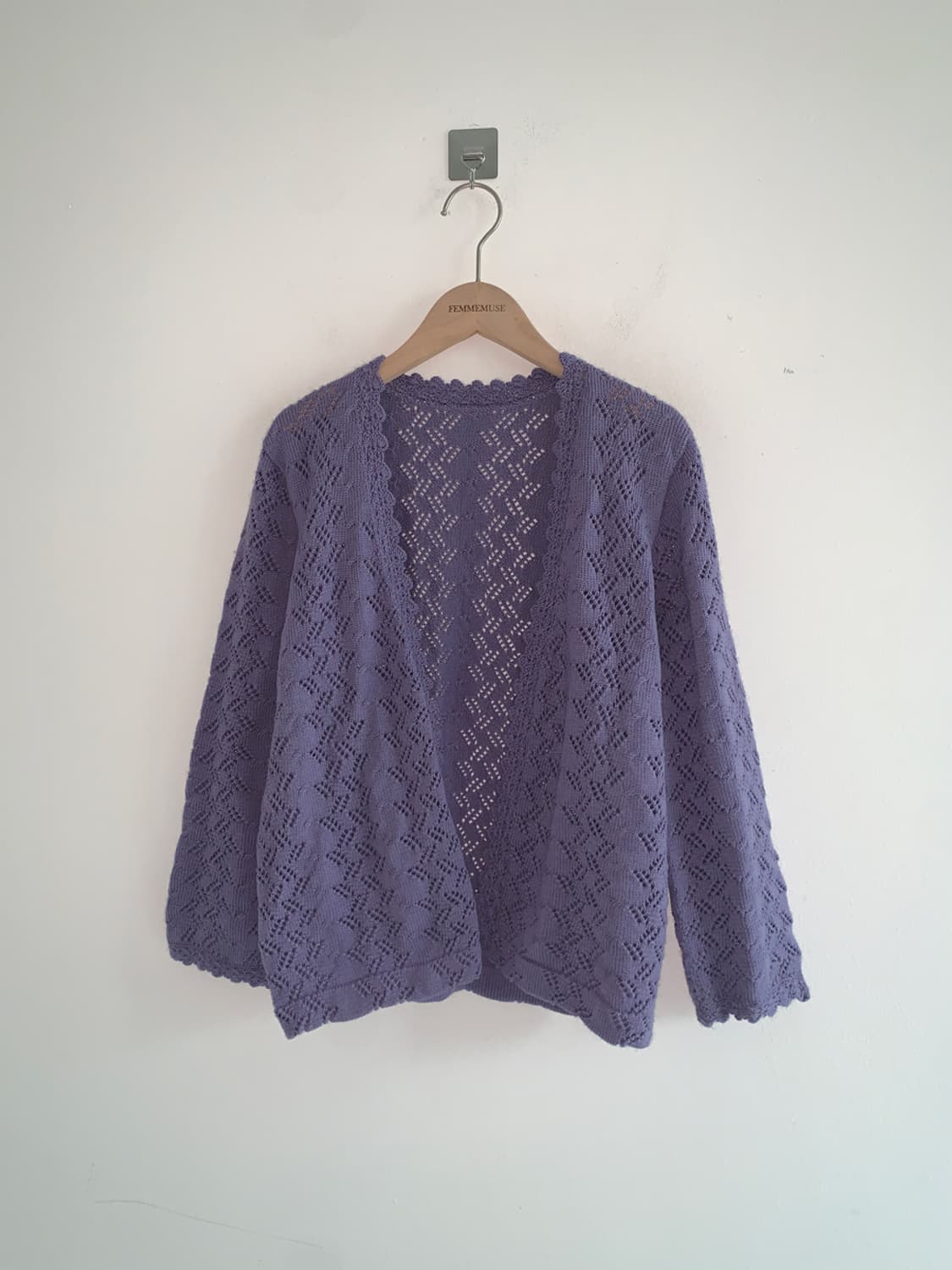 Purple punching cardigan 상품이미지1