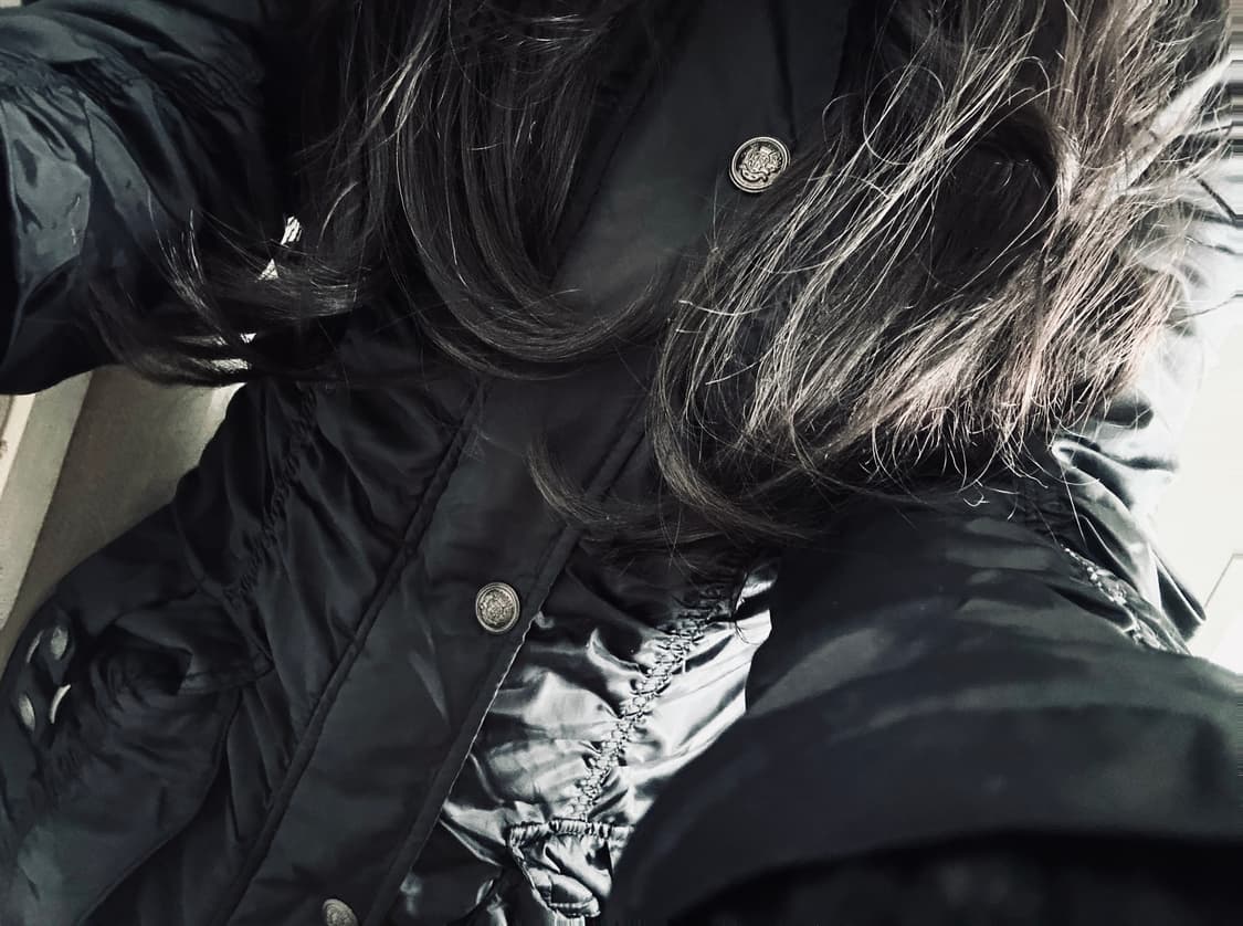 스카이봄버 빈티지 블랙 셔링 자켓 상품이미지5