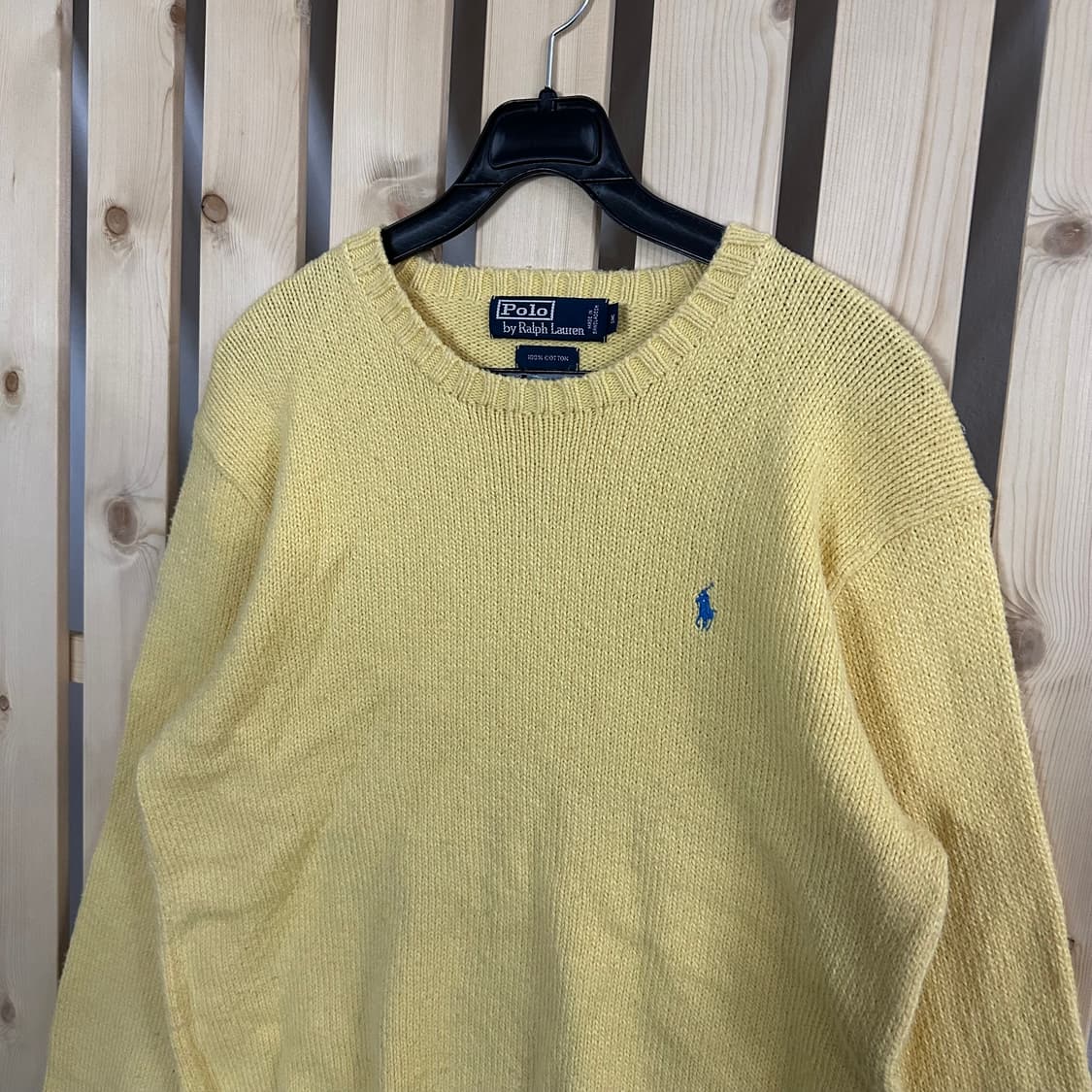 (M) 폴로 랄프로렌 옐로우 니트 스웨터 상품이미지3