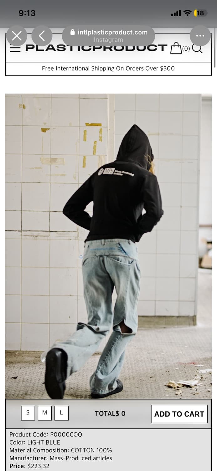 PLASTIC PRODUCT DENIM PANTS WOMEN (LIGHT 상품이미지1