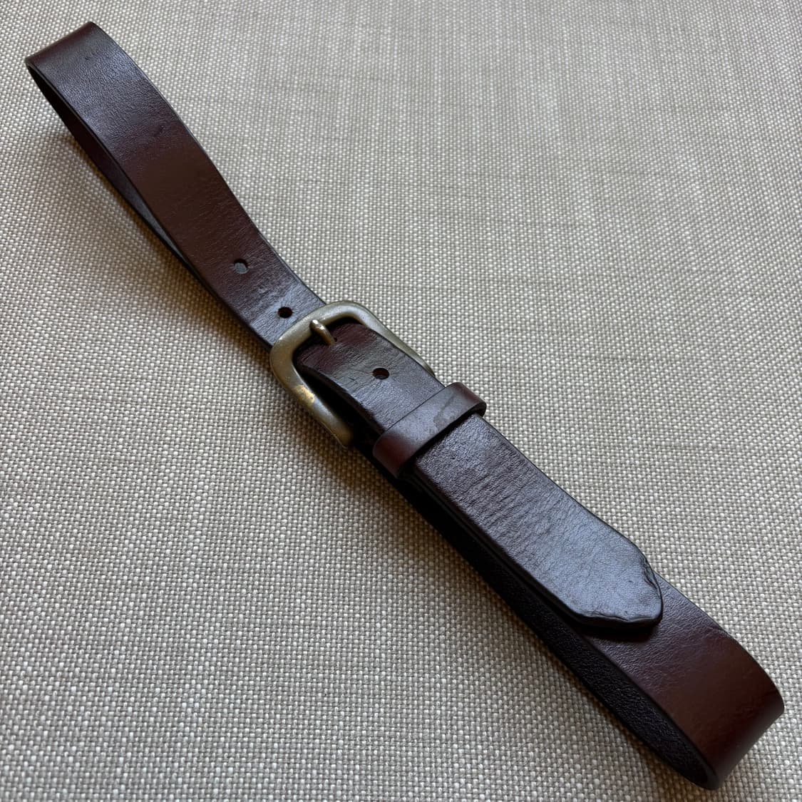 [28-29] 90s USA GAP 브라운 레더 브라스 버클 벨트 상품이미지3