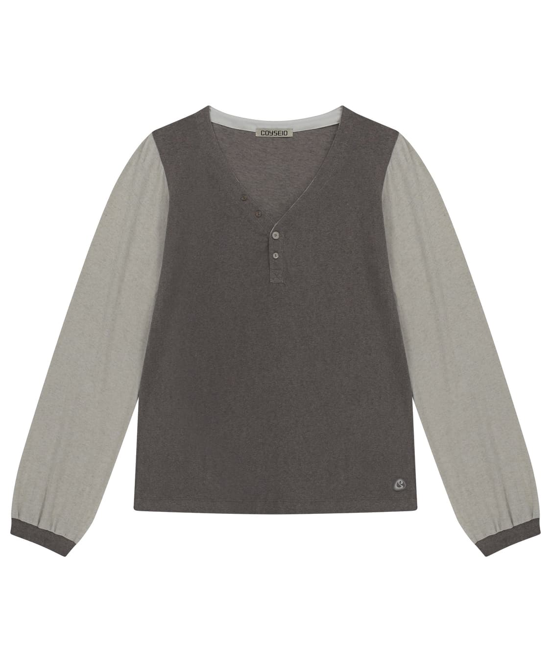 (구매) 코이세이오 스너그 버튼 롱슬리브 브라운 상품이미지1