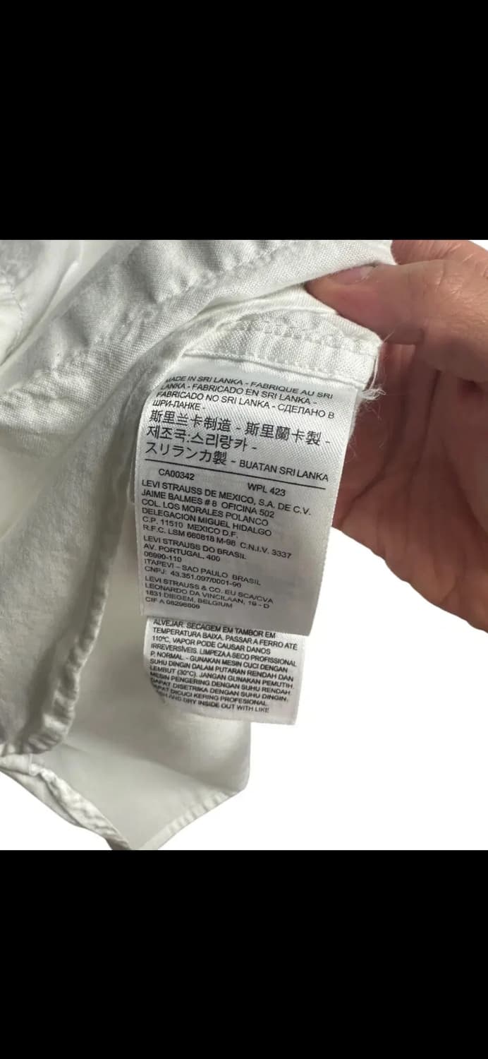 리바이스 화이트탭 원포켓 옥스포드 긴팔 셔츠 L 상품이미지7