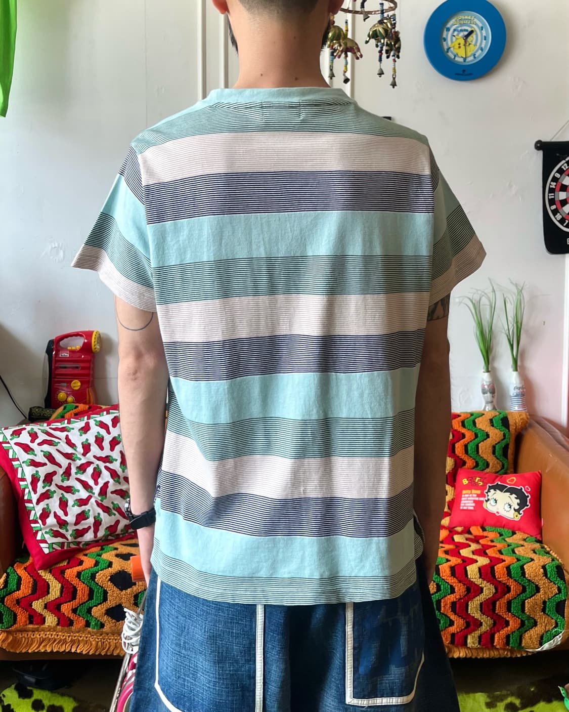 90-00s MICHIKO LONDON Stripe Border Tee 상품이미지3