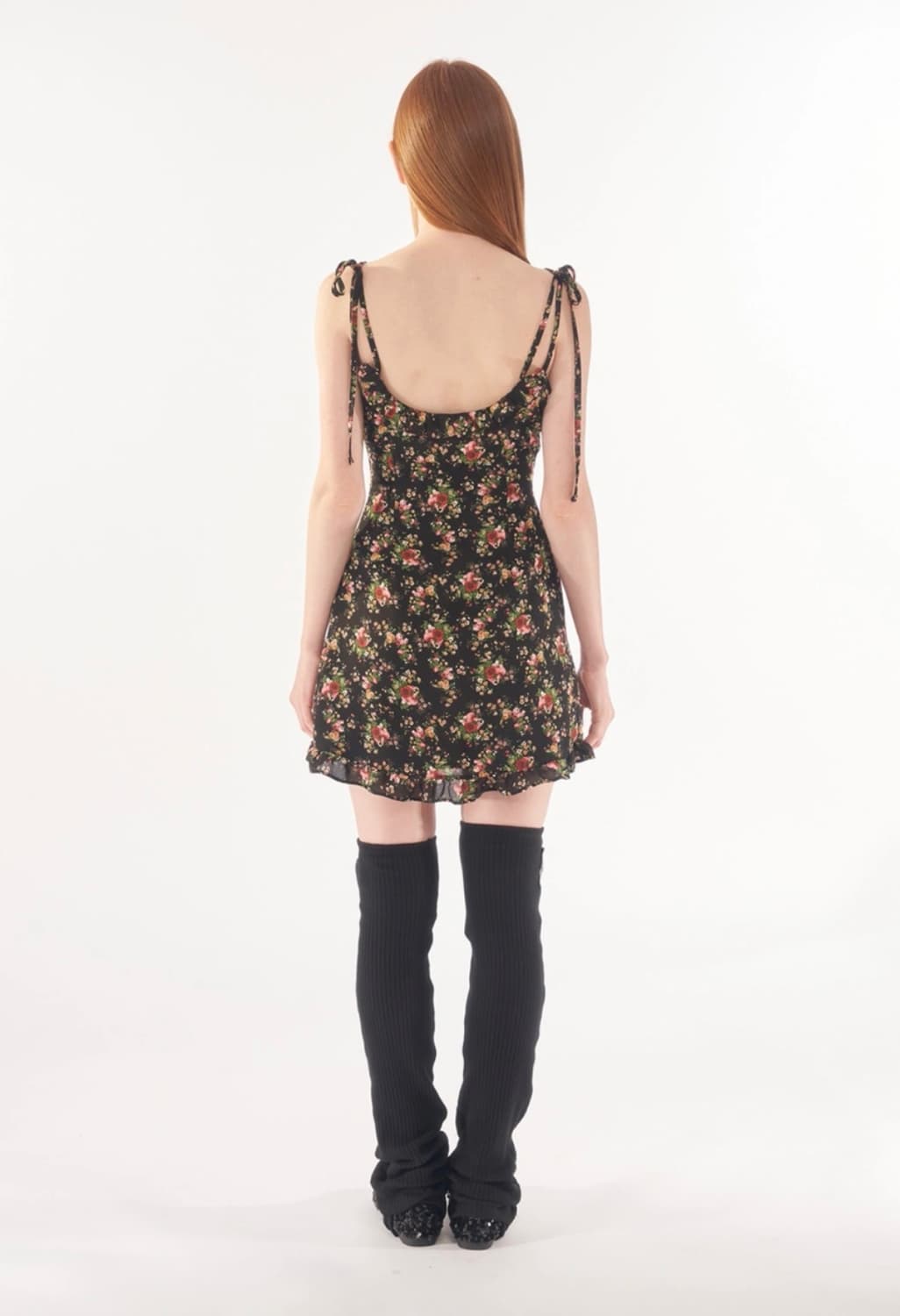 [택 o] 오드원아웃 FLOWER ONE PIECE_BLACK 상품이미지3