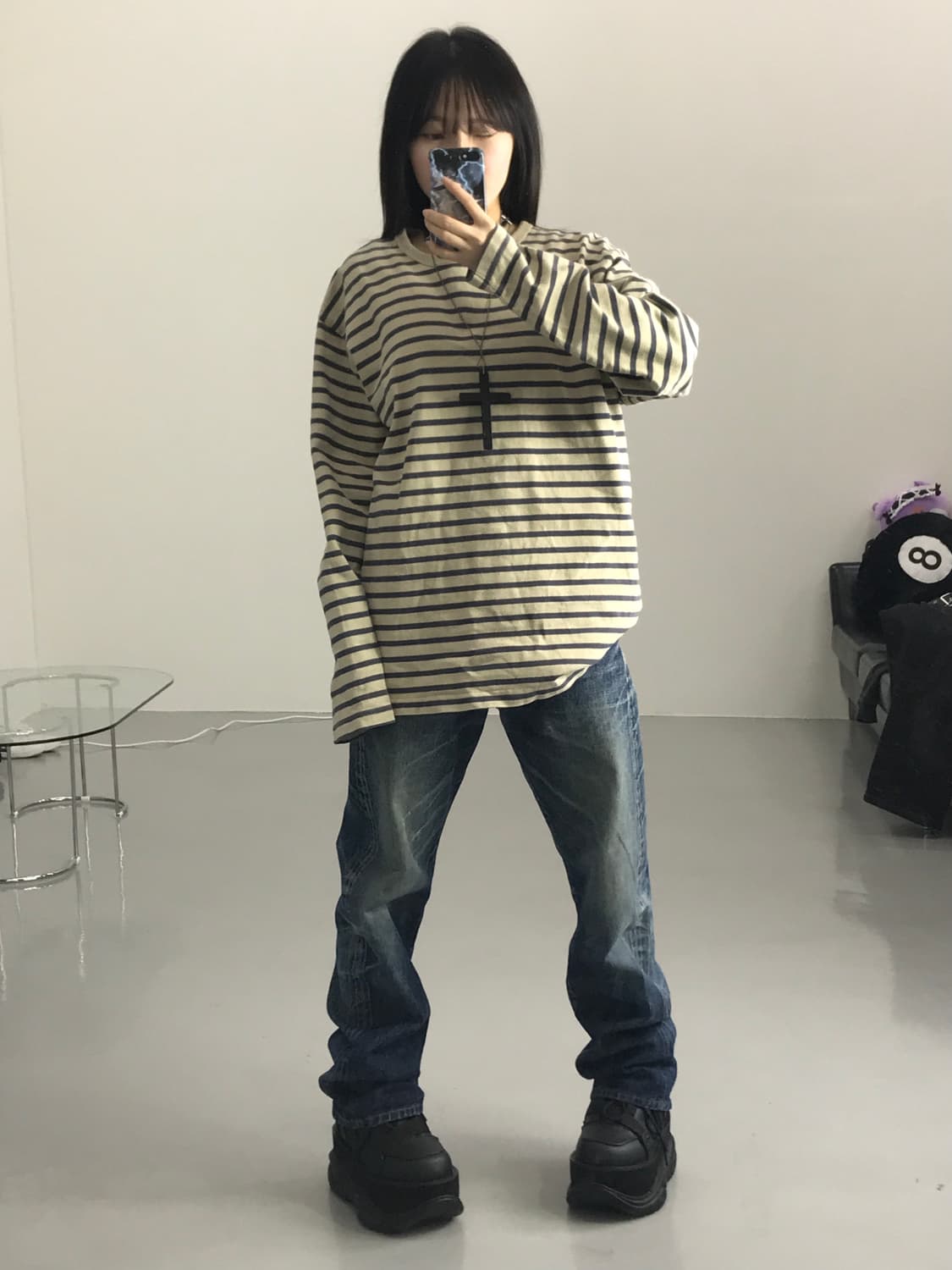  일본 유니클로 스트라이프 롱슬리브 상품이미지2