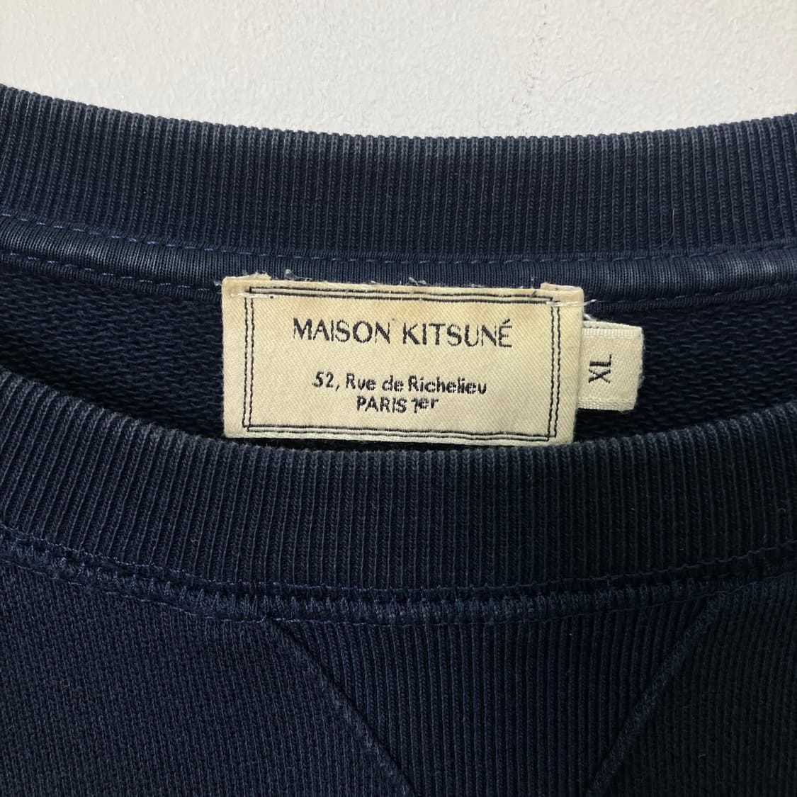 메종키츠네 네이비 파리지앵 스웨트셔츠 XL 상품이미지3