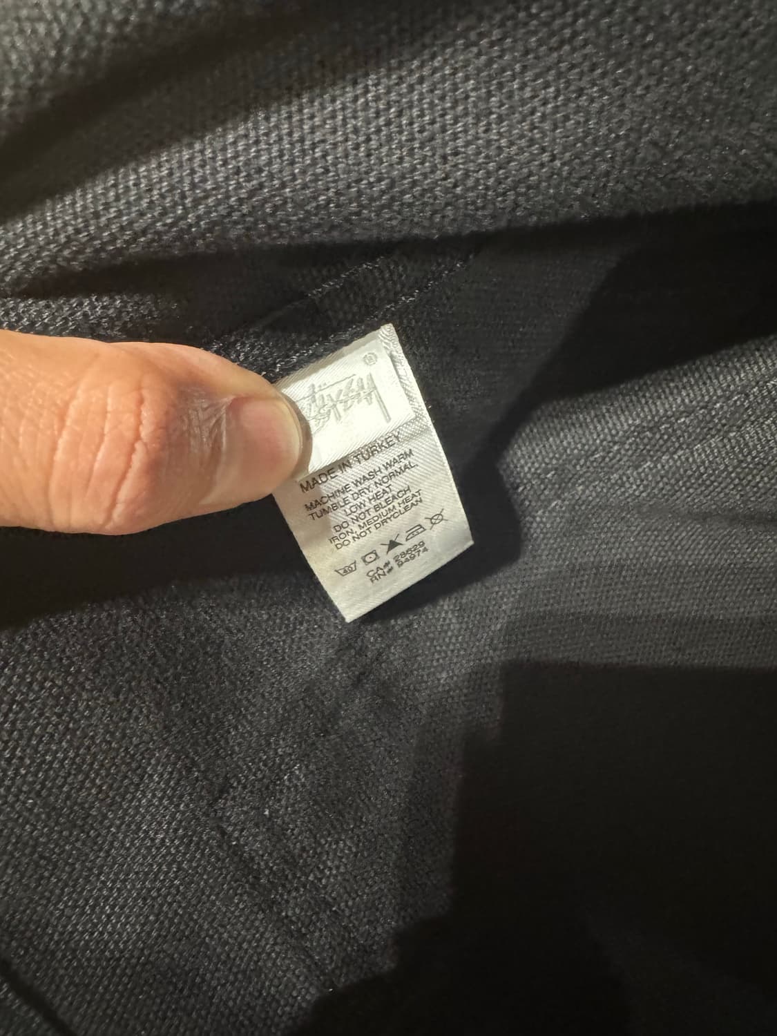 스투시 캔버스 초어 재킷 블랙 상품이미지2