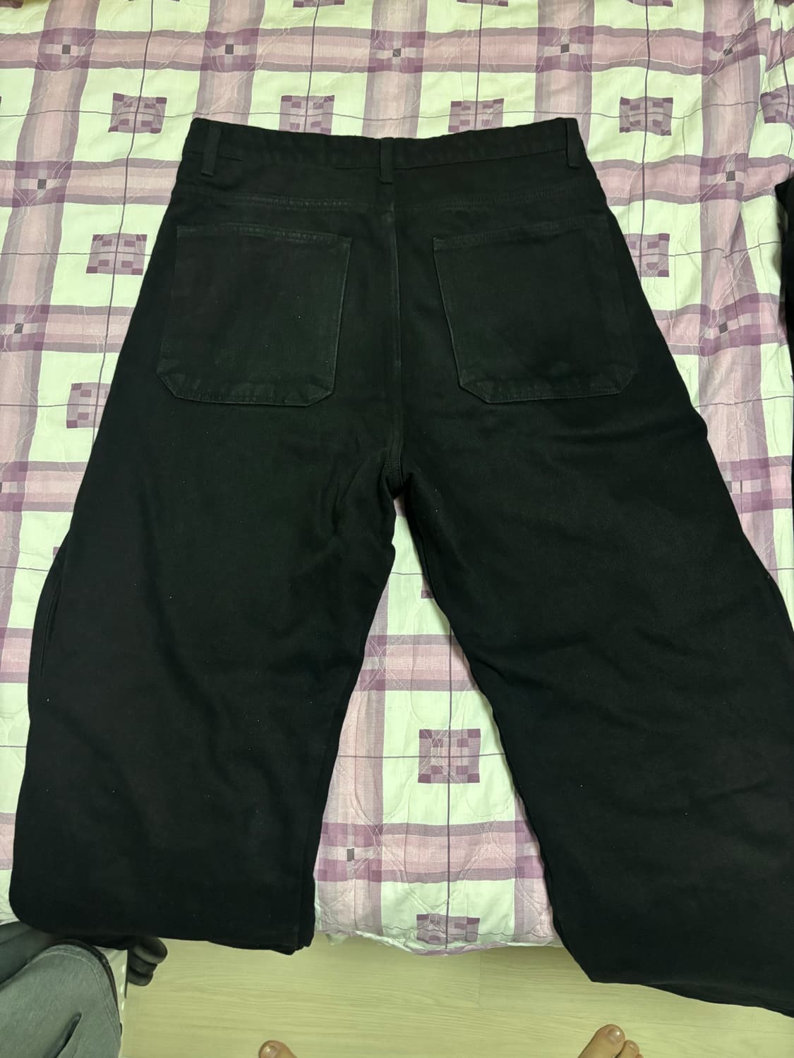 산산기어 코튼 웨이브 팬츠 블랙 상품이미지3