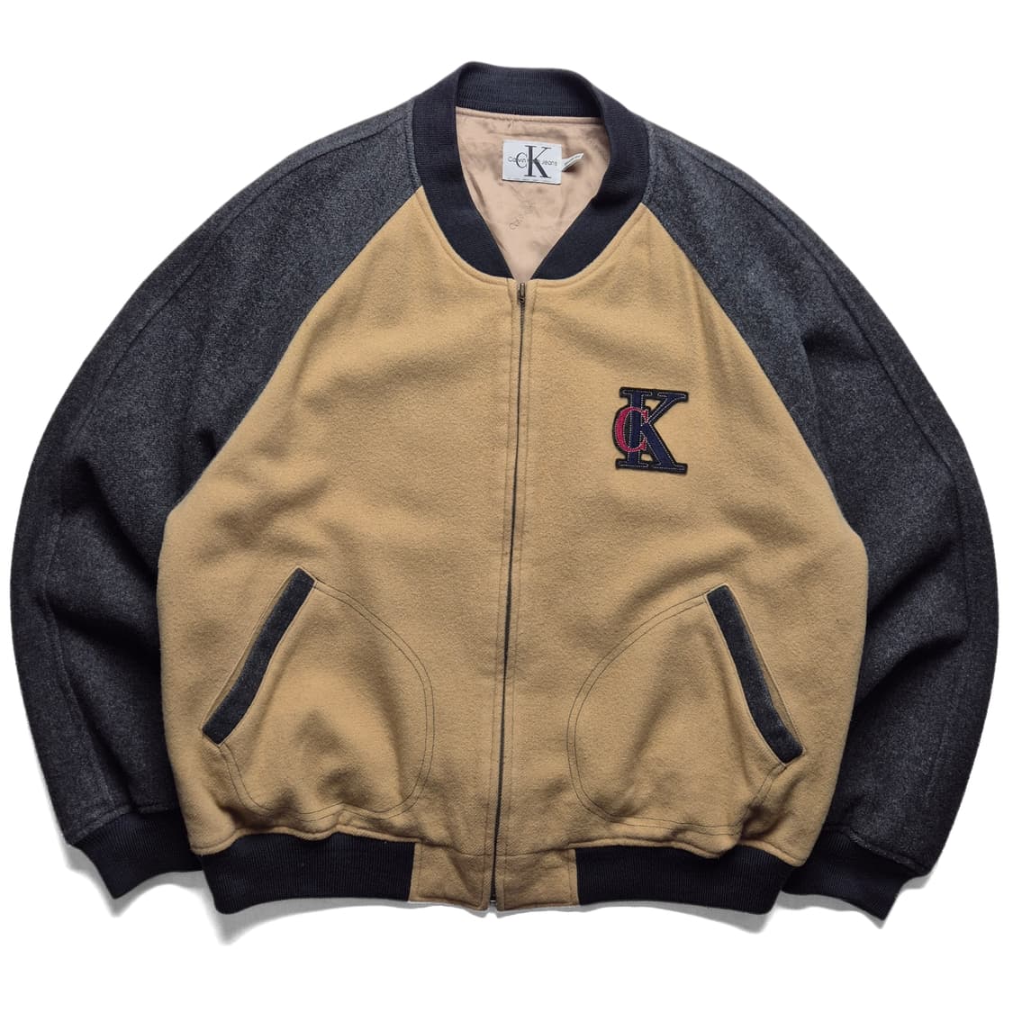 [100] 캘빈클라인 90s 울 바시티 자켓  상품이미지1