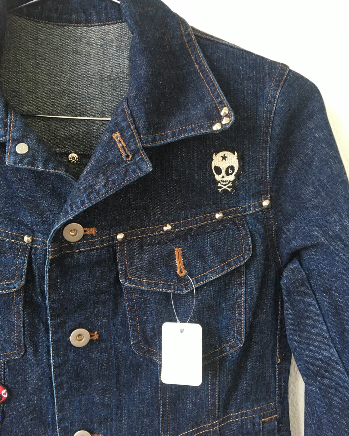 Stud patch point denim shirt 상품이미지4