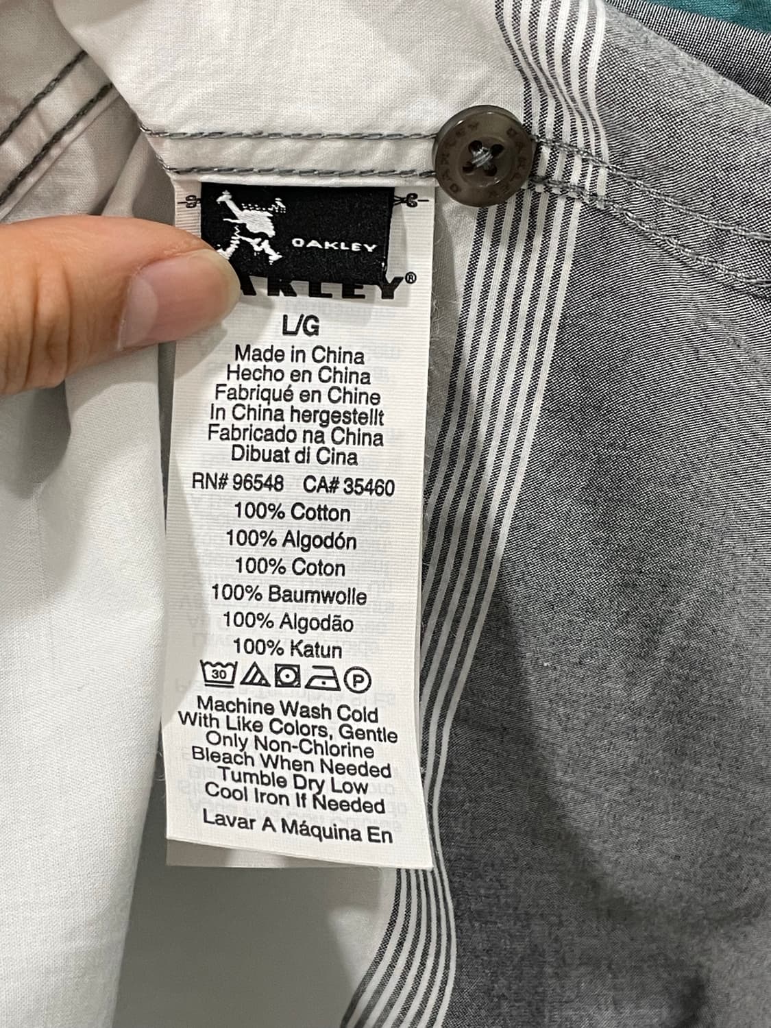 Oakley 오클리 엘립스 자수로고 멀티 스트라이프 반팔셔츠 상품이미지5