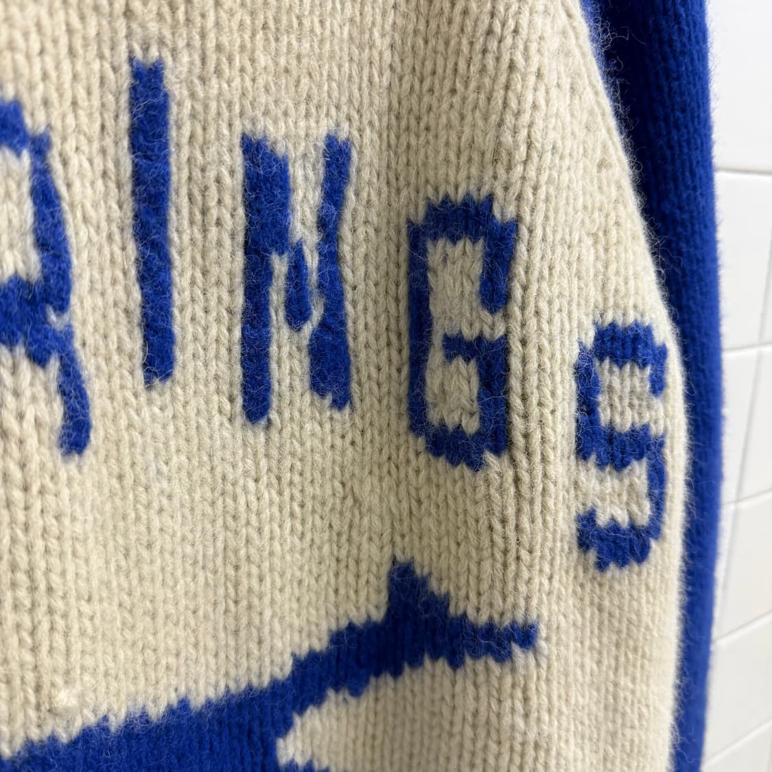 PLEVO 빈티지 헤비울 코위찬 니트 상품이미지4