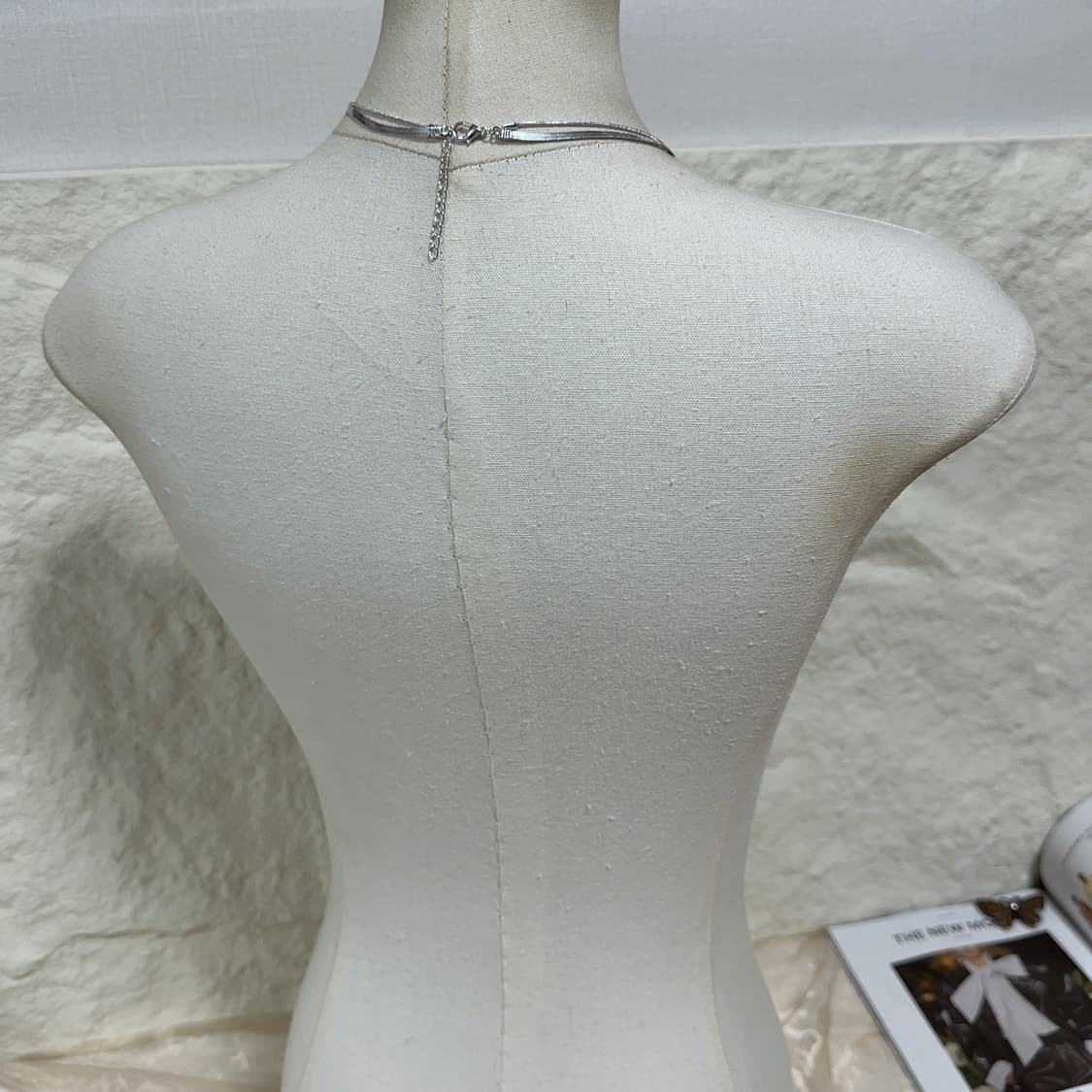 빈티지 마테 스네이크체인 레이어드 목걸이 상품이미지3