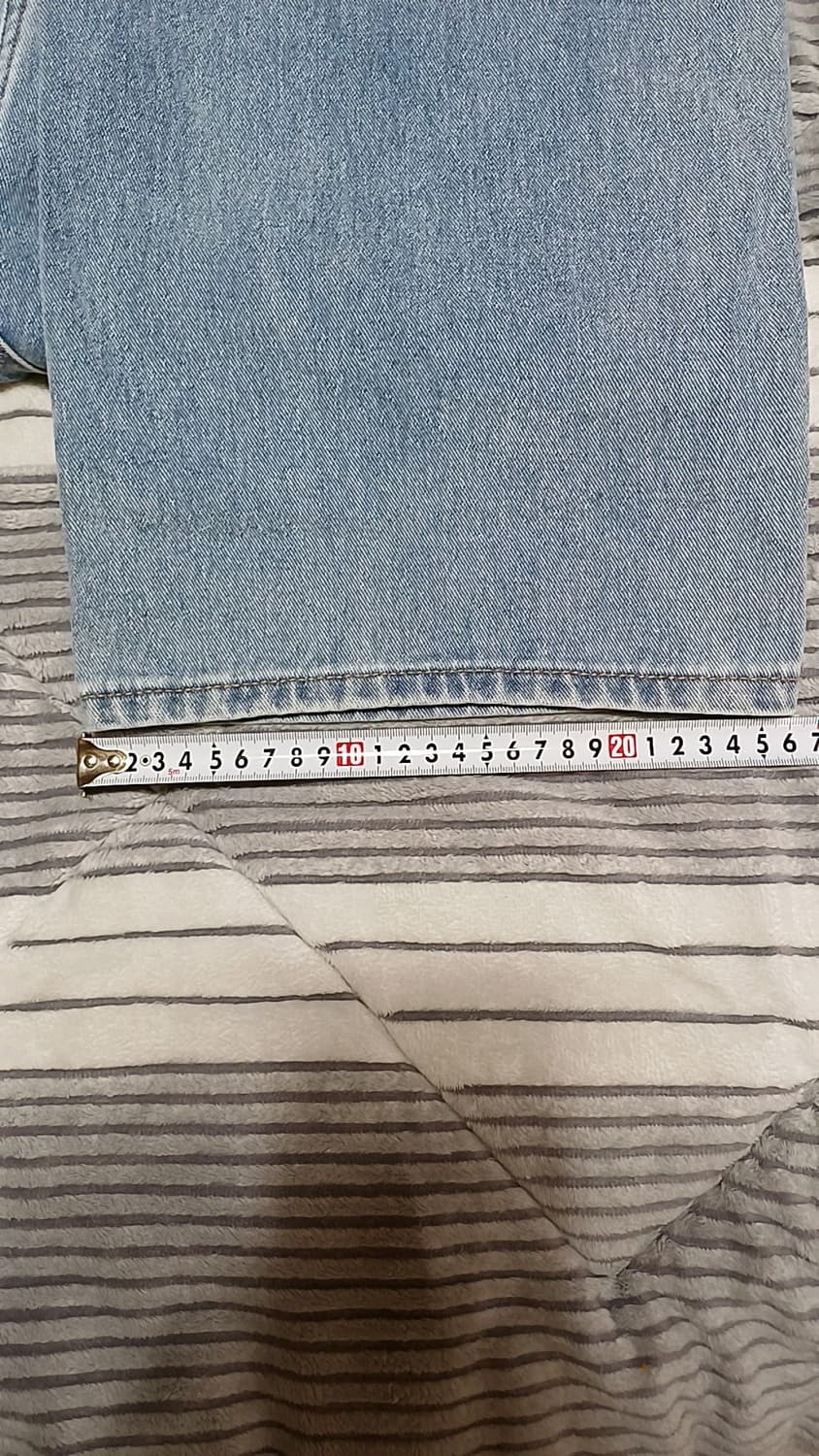 무신사 와이드 연청바지 실측30인치 기장110 상품이미지9