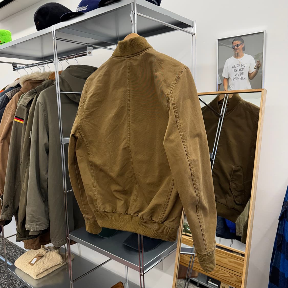 팀버랜드 브라운 캔버스 봄버 자켓 (S)   상품이미지4