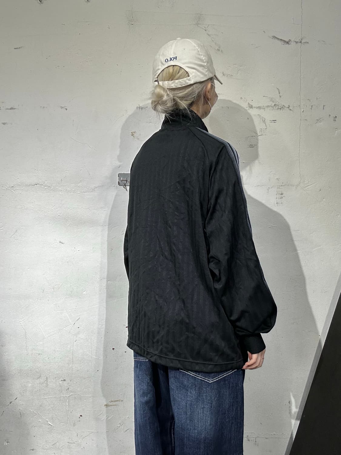 아디다스 블랙 오버핏 올드스쿨 삼선 트랙탑 져지 M 상품이미지3
