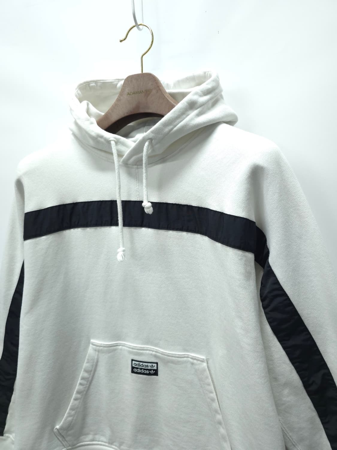 아디다스 남성 화이트 블랙 라인 후드티(105) 상품이미지2