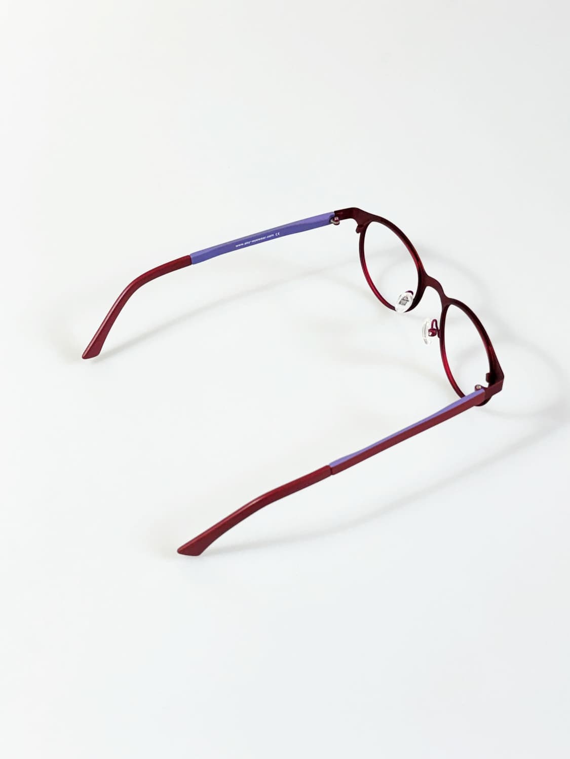 SKY EYEWEAR 맷버건디 메탈 라운드 빈티지 안경 상품이미지4