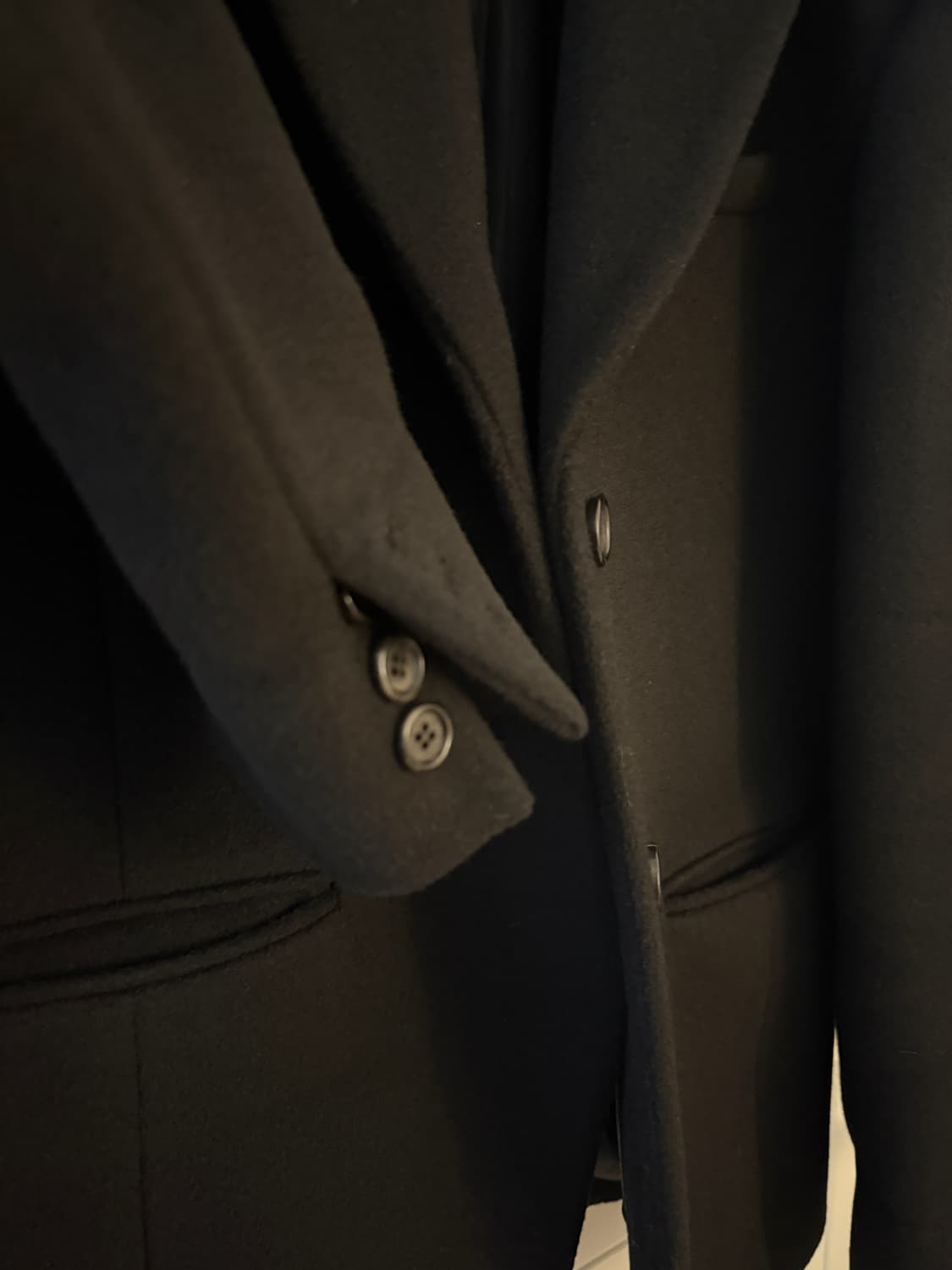 BRONN 브론 캐시비어 울 블랜드 자켓 블랙 상품이미지4