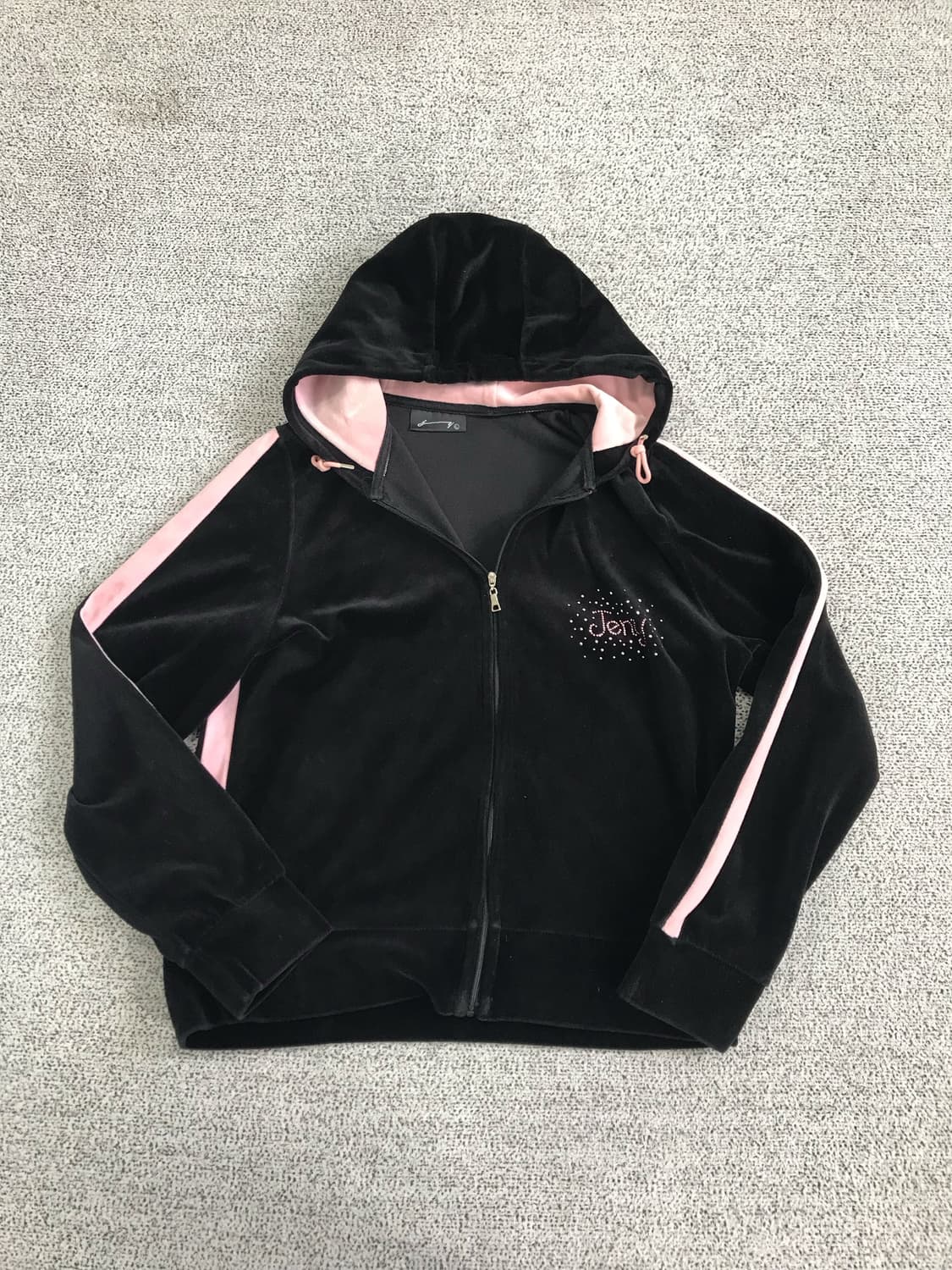 y2k 벨벳 후드집업 상품이미지1