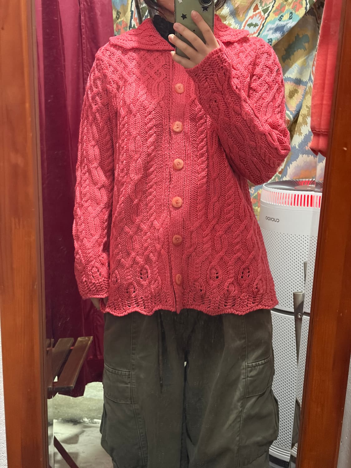 Arancraft 아란크래프트 울100% 아란니트 가디건 상품이미지1