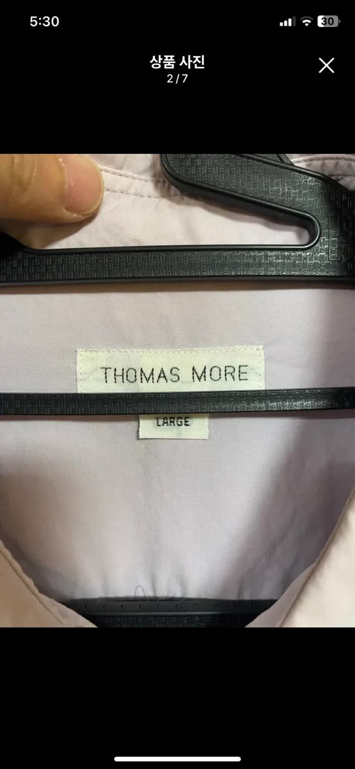 [THOMAS] 토마스모어 페이퍼셔츠 L사이즈 상품이미지2