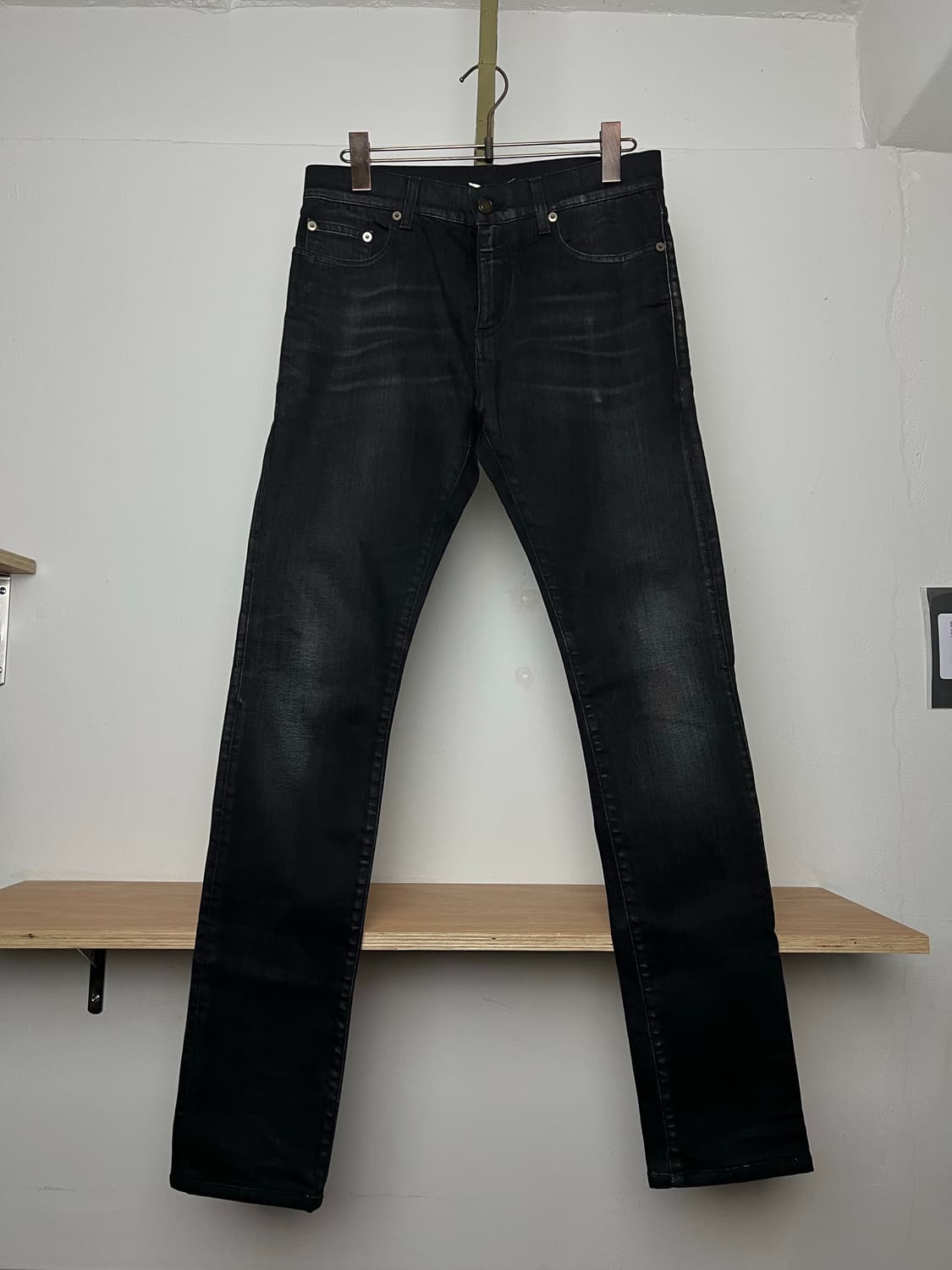 생로랑 에디 17SS 흑청 스키니 블랙진  상품이미지1