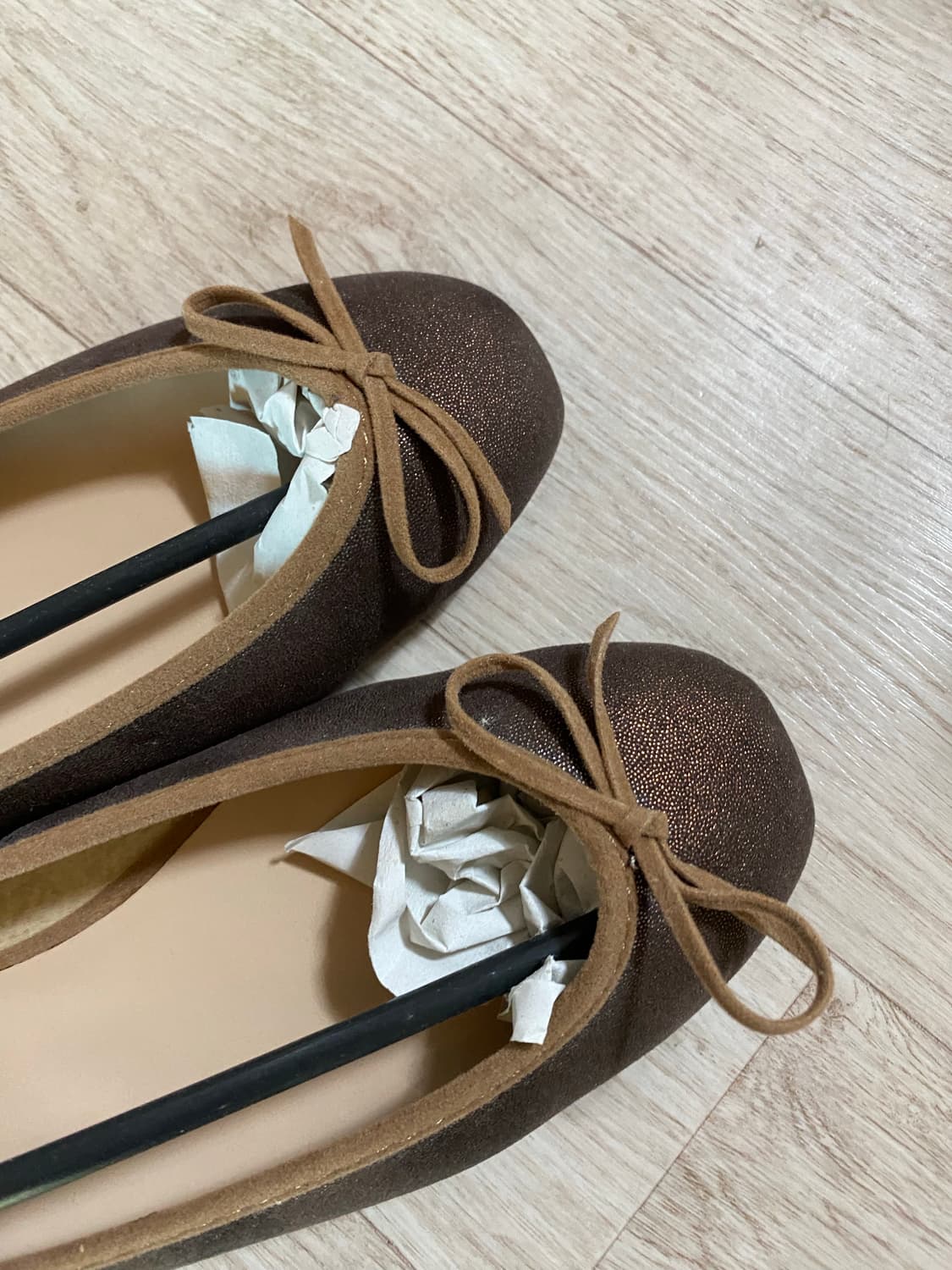 새상품 브라운 펄 플랫슈즈 상품이미지2