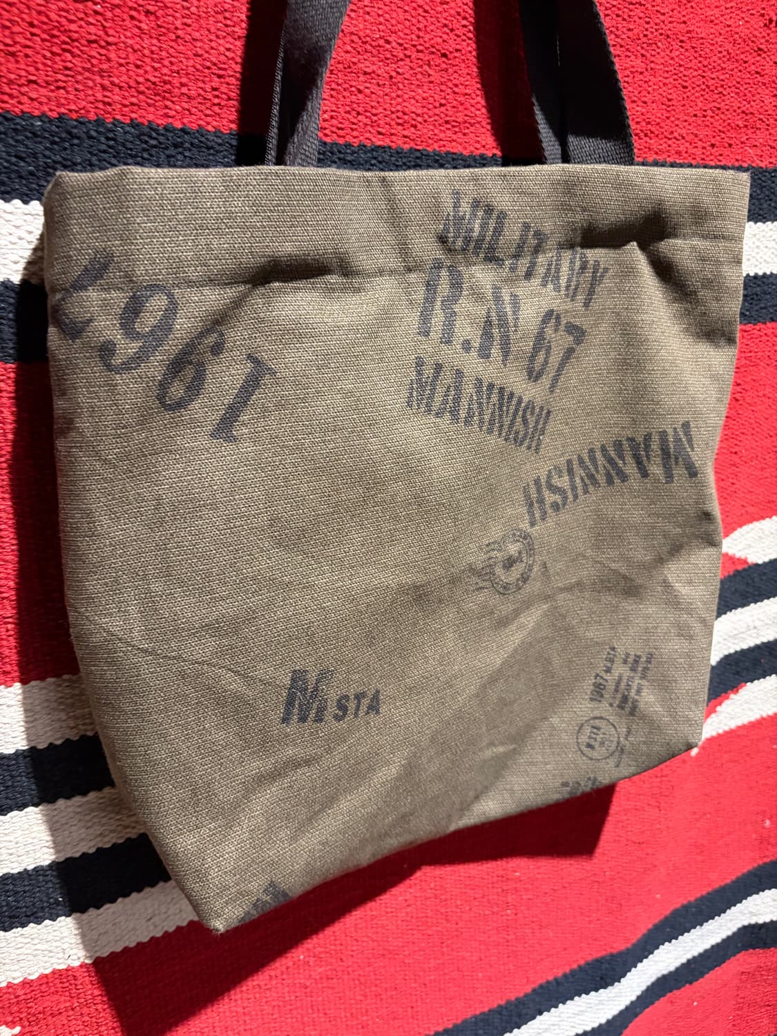 Military check work tote bag / 밀리터리 토트백 상품이미지2