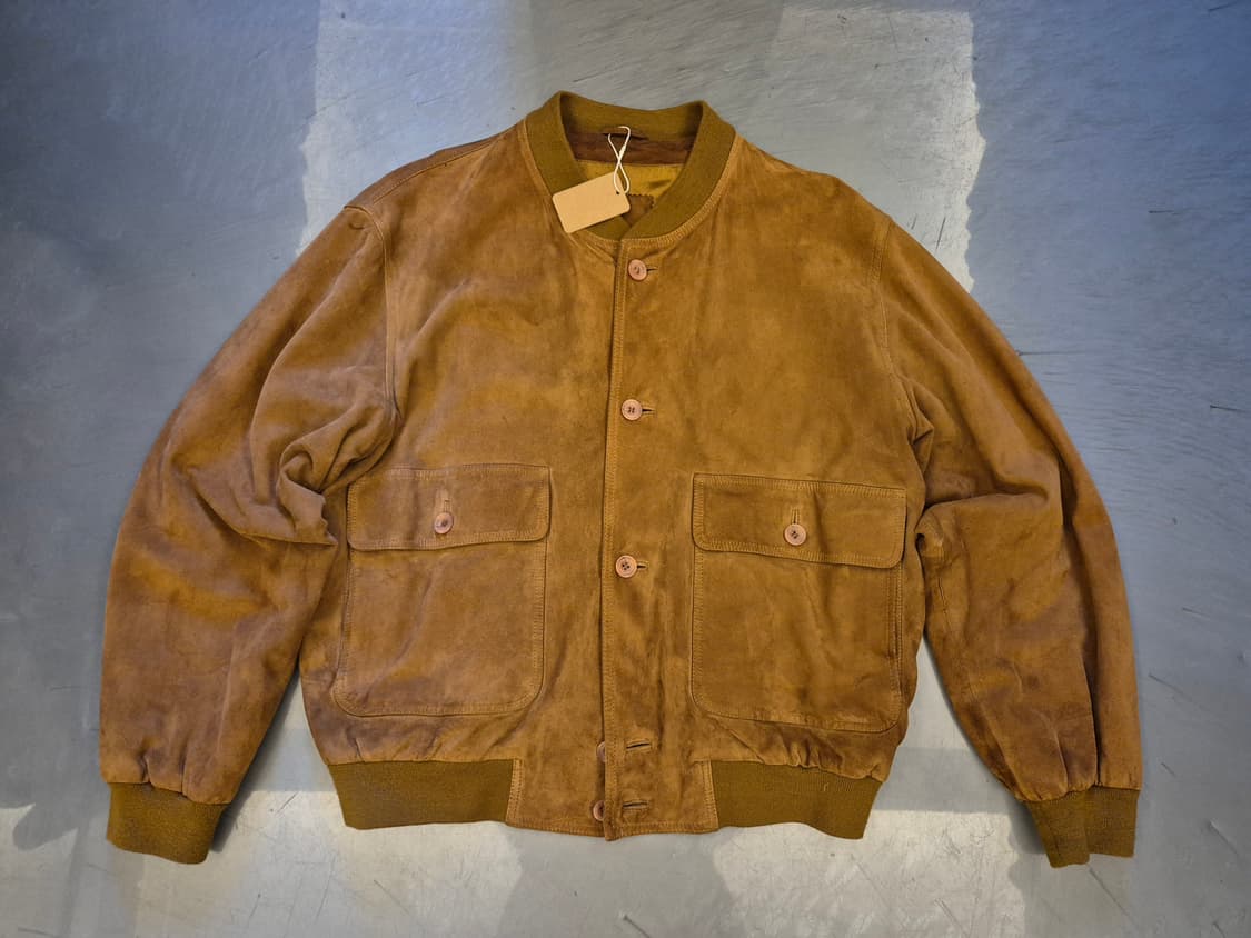 90s Suede leather bomber jacket 상품이미지1