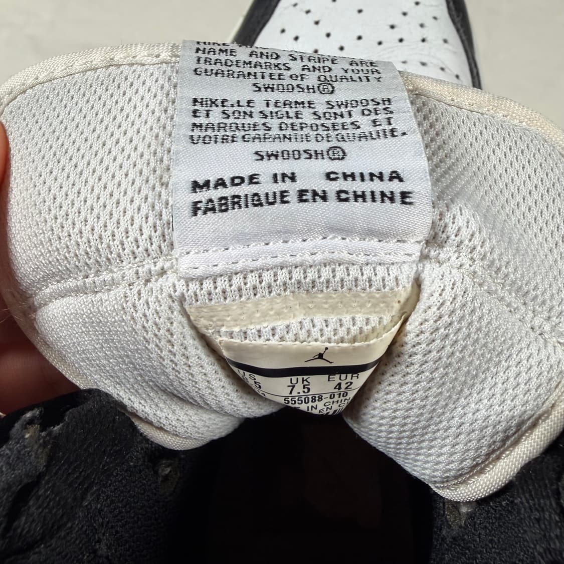 나이키 조던1 블랙 화이트 돌고래 OG 운동화 신발 265 상품이미지7