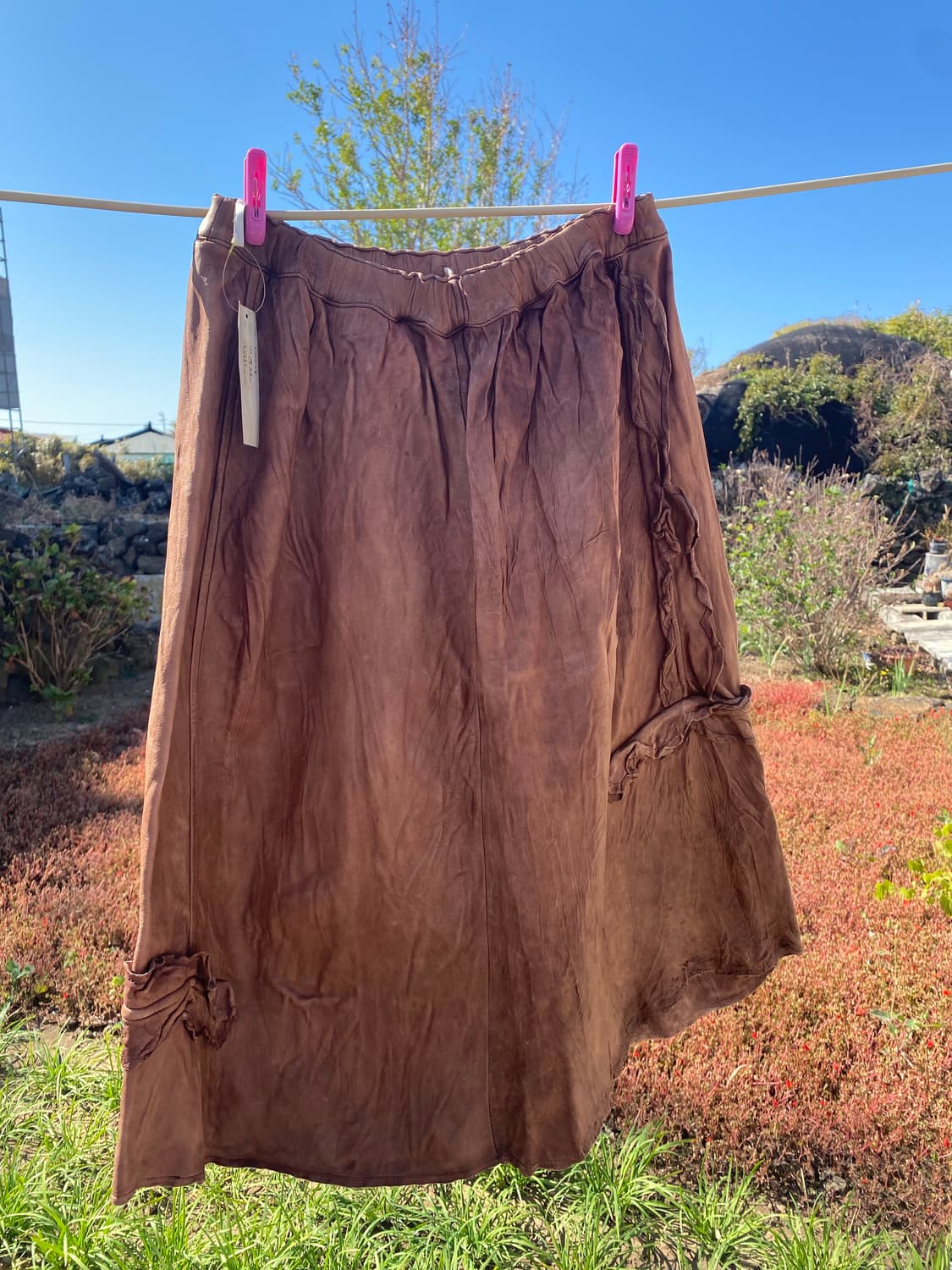 (M)꼼데가르송 가죽 스커트 상품이미지2