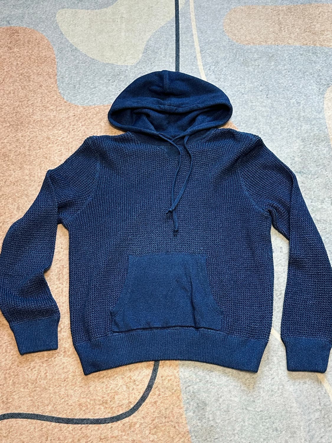 [XXL] RRL (더블알엘) 와플 니트 후드 인디고 상품이미지1