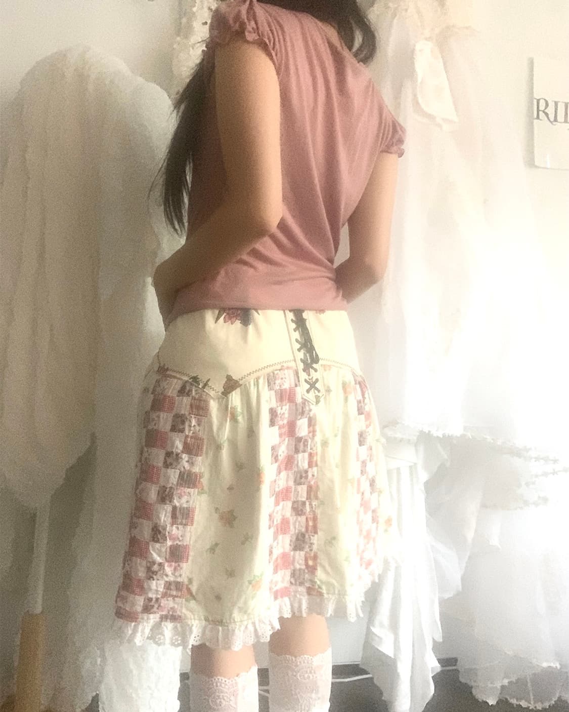 patchwork midi skirt 상품이미지7