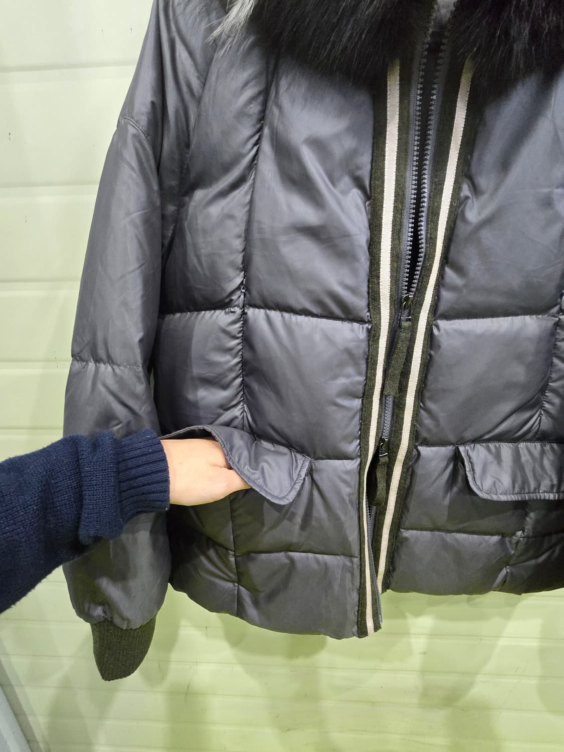 퍼 후드 패딩 66사이즈 상품이미지5