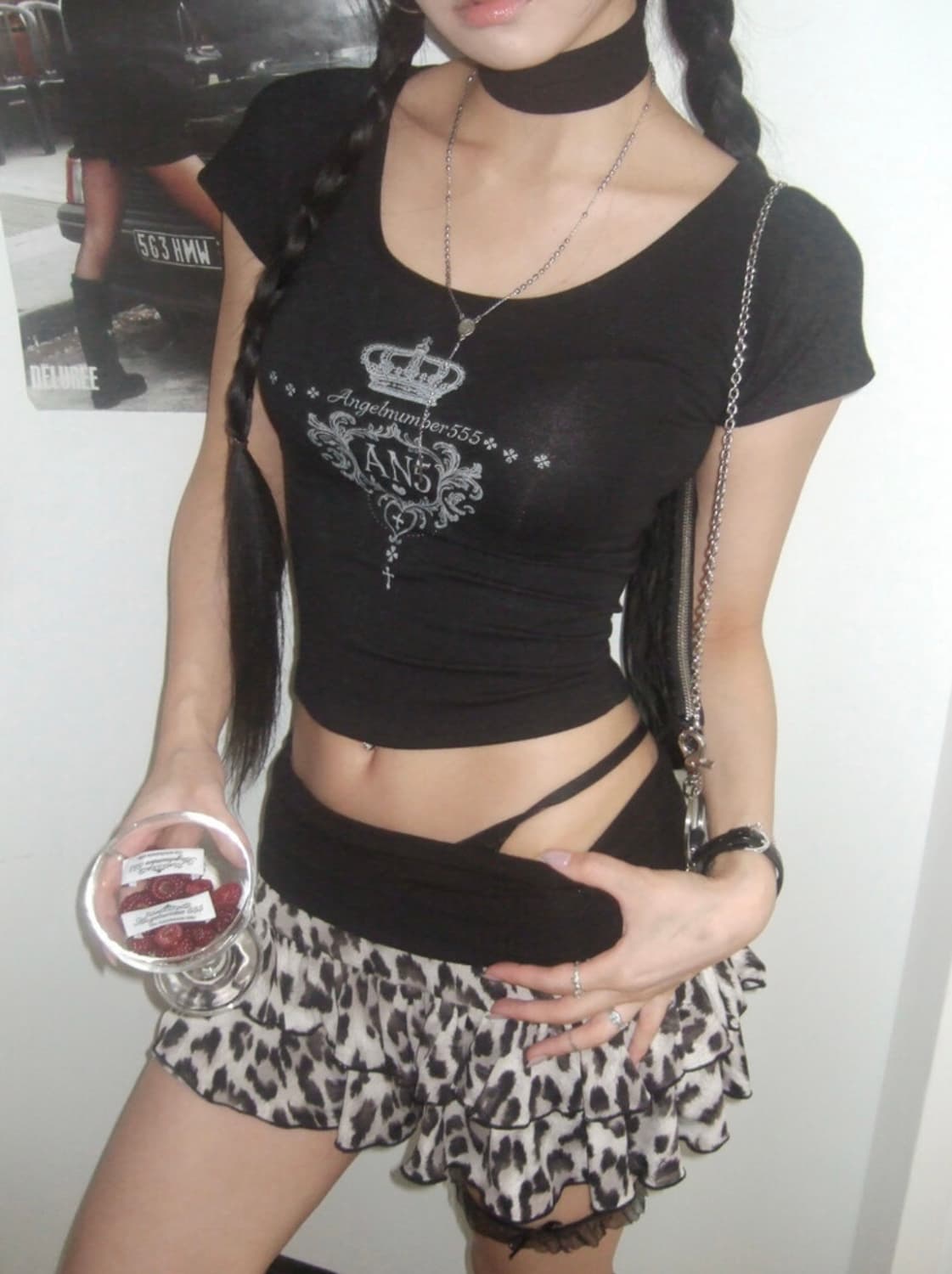 엔젤넘버555 슬림 티셔츠 블랙 An5 slim tshirt black 상품이미지1