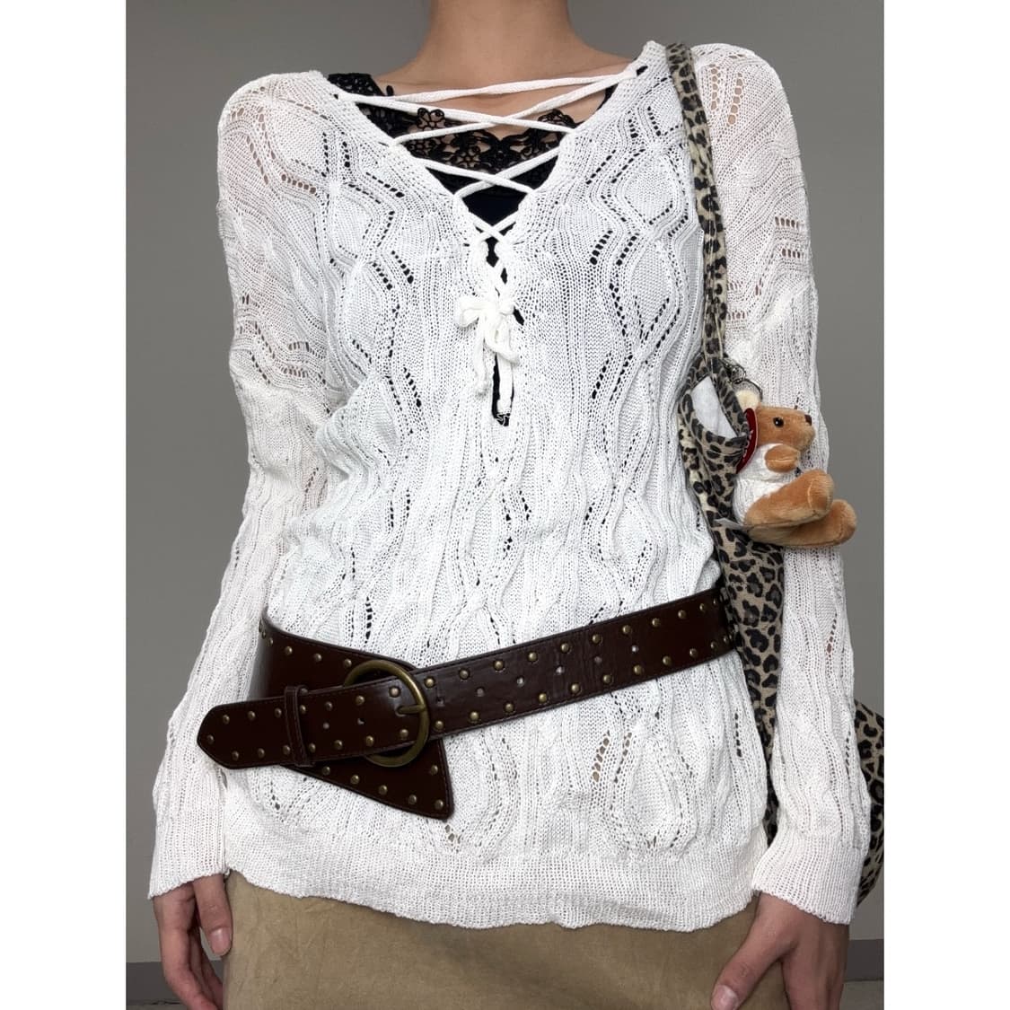 빈티지 블랙 크로셰 슬리브리스 상품이미지5