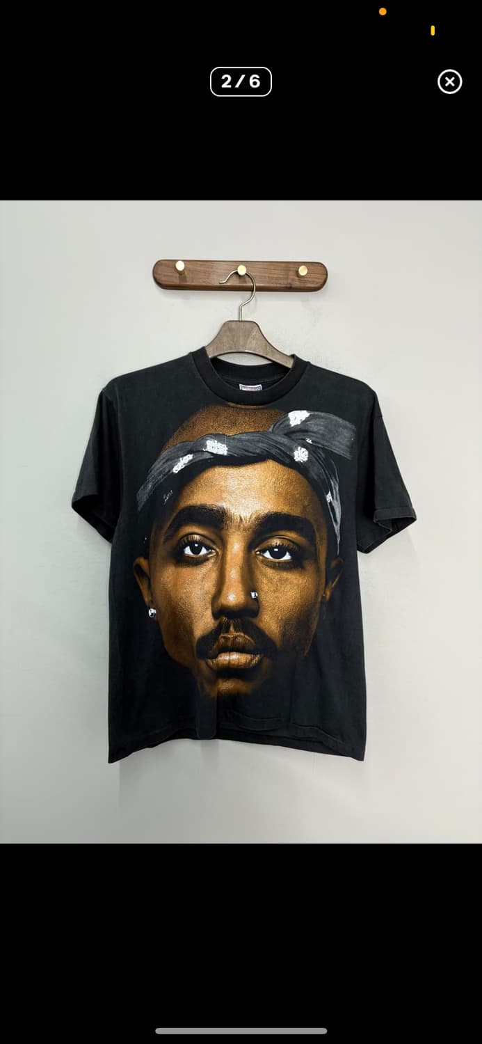 빈티지 힙합 투팍 샤커 그래픽 반팔 H2527 상품이미지2