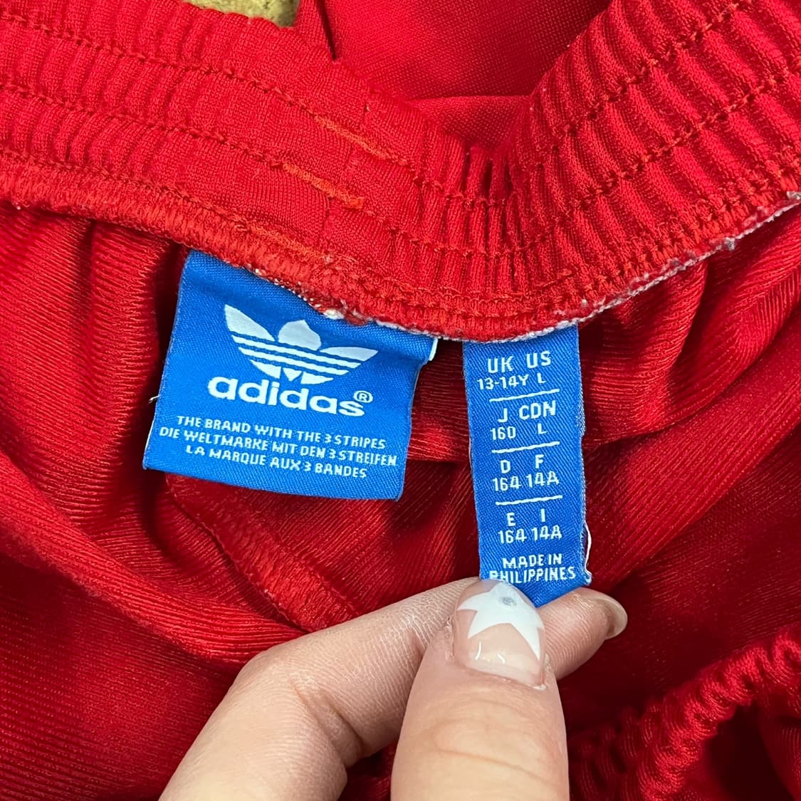 [정품/L] 아디다스 삼선 트레이닝 바지 레드 b19 상품이미지4