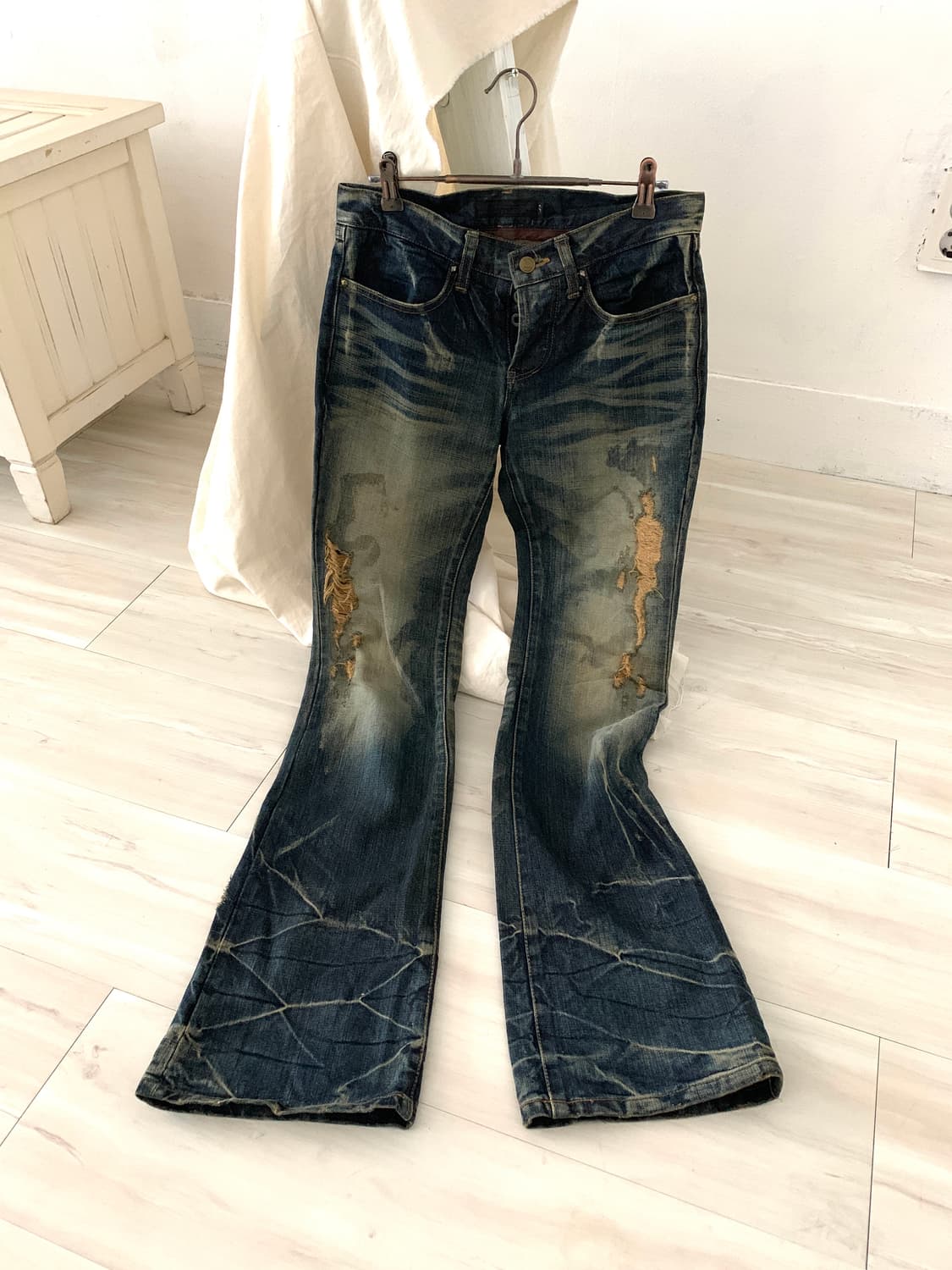 Y2K distressed washed bootcut pants 상품이미지1
