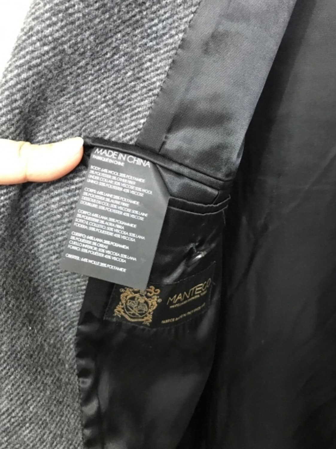 클럽모나코 Manteco Fabric 헤링본 코트 상품이미지6