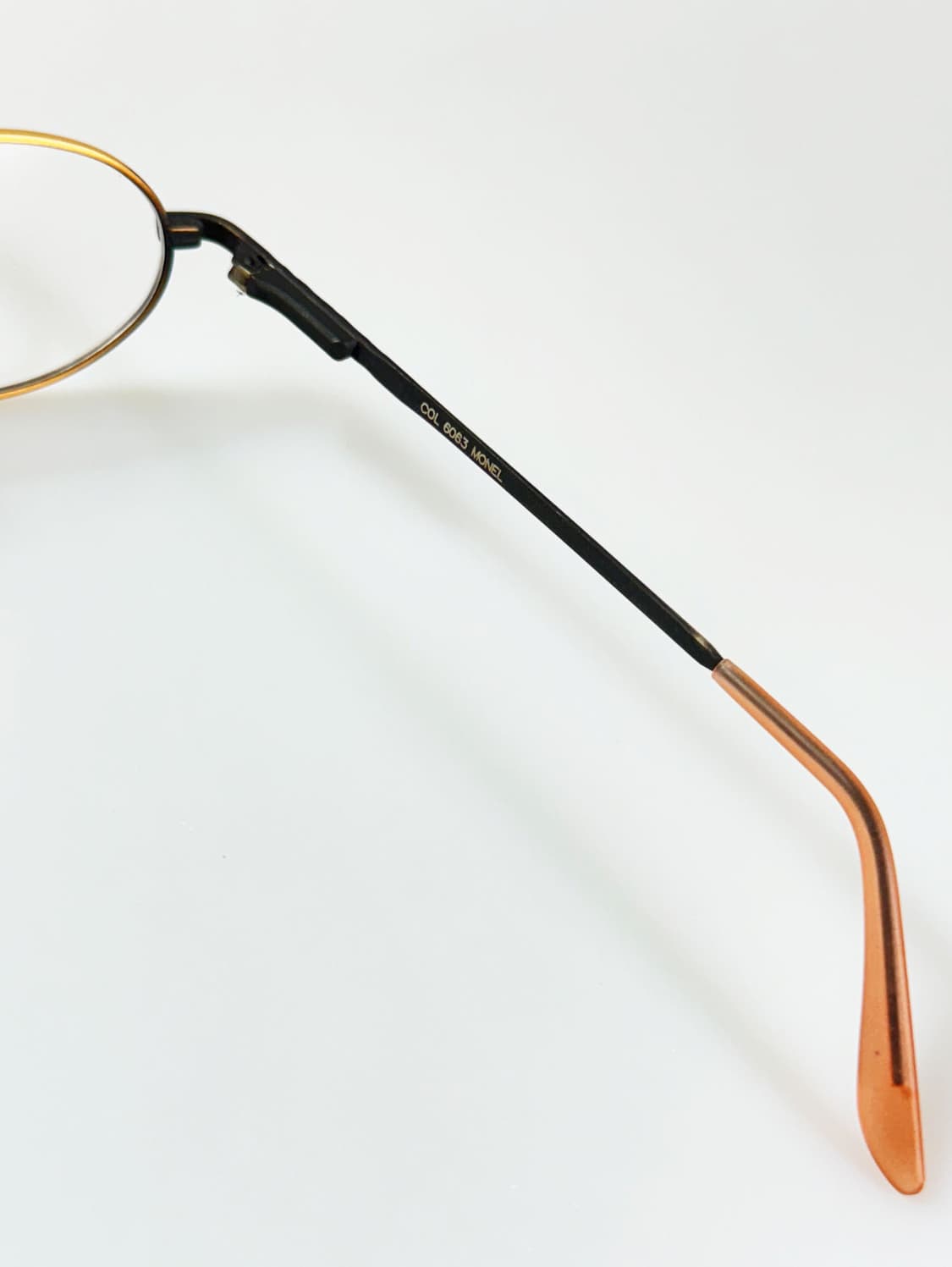 90s KIKA 브라운&골드 슬림 오벌 프레임 빈티지 안경 상품이미지7