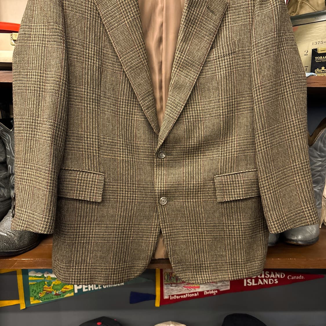 90s 폴로 랄프로렌 클렌체크 테일러링 울 블레이저 자켓 N1226 상품이미지4