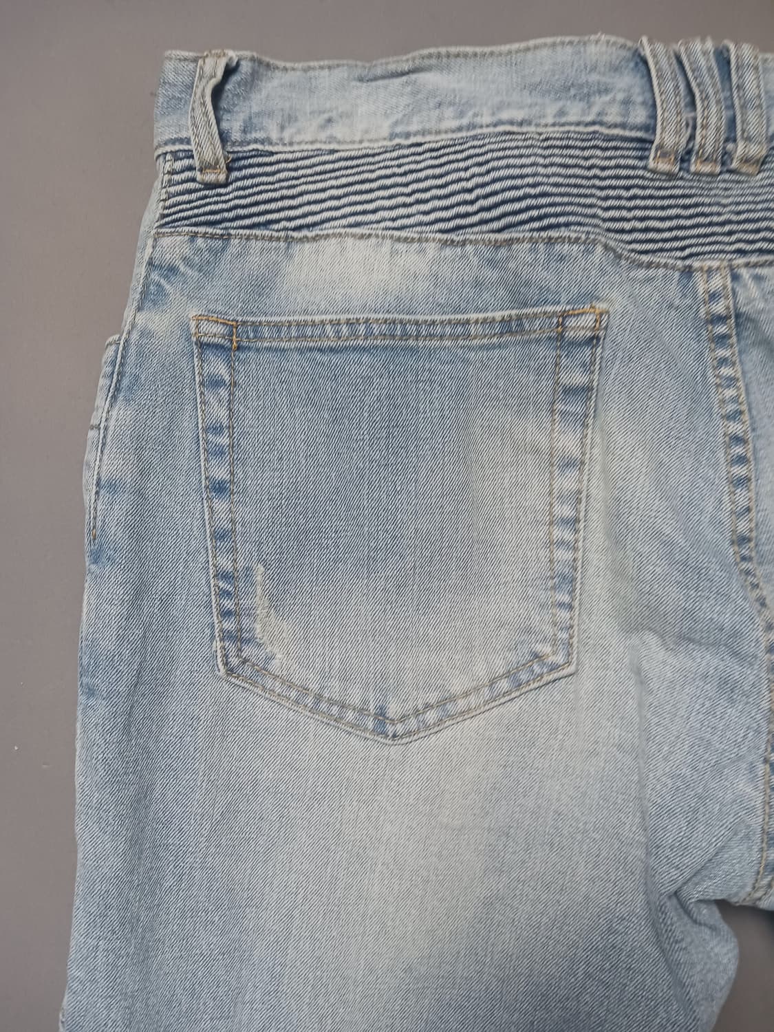 [36] 발망 연청 스크래치 바이커진 청바지 상품이미지8