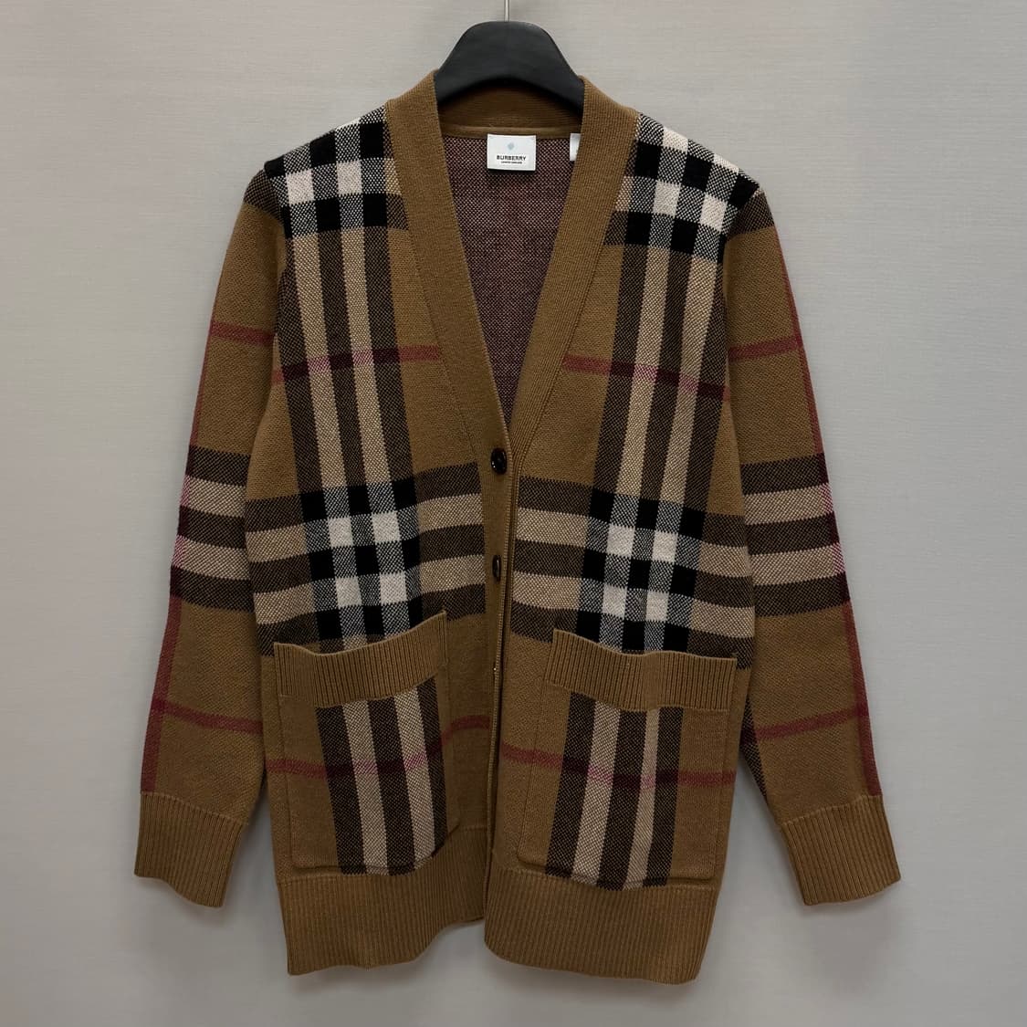 버버리 체크 울 캐시미어 자카드 가디건 ( 55~66 ) 상품이미지1