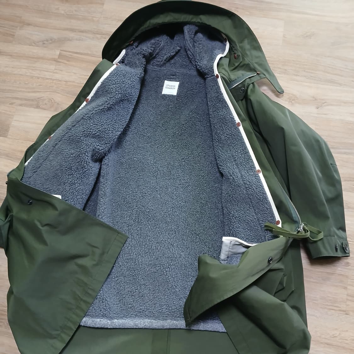 스튜디오톰보이 피쉬테일 내피탈부착 패딩 점퍼 야상 자켓 상품이미지5