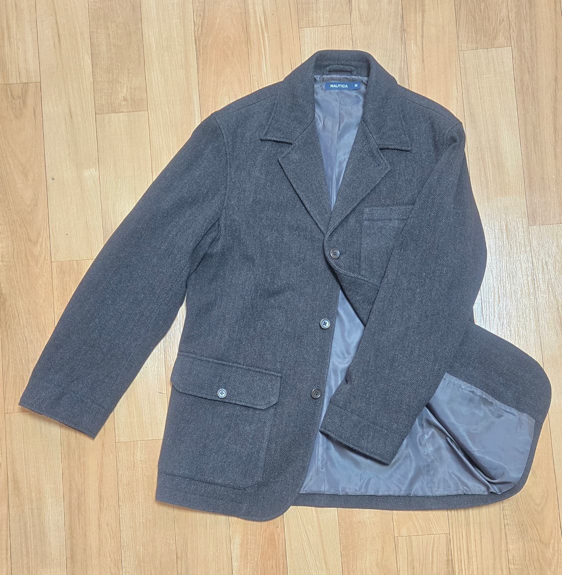 Nautica 노티카 남성 헤링본 다크 브라운 겨울 자켓, 코트 상품이미지1