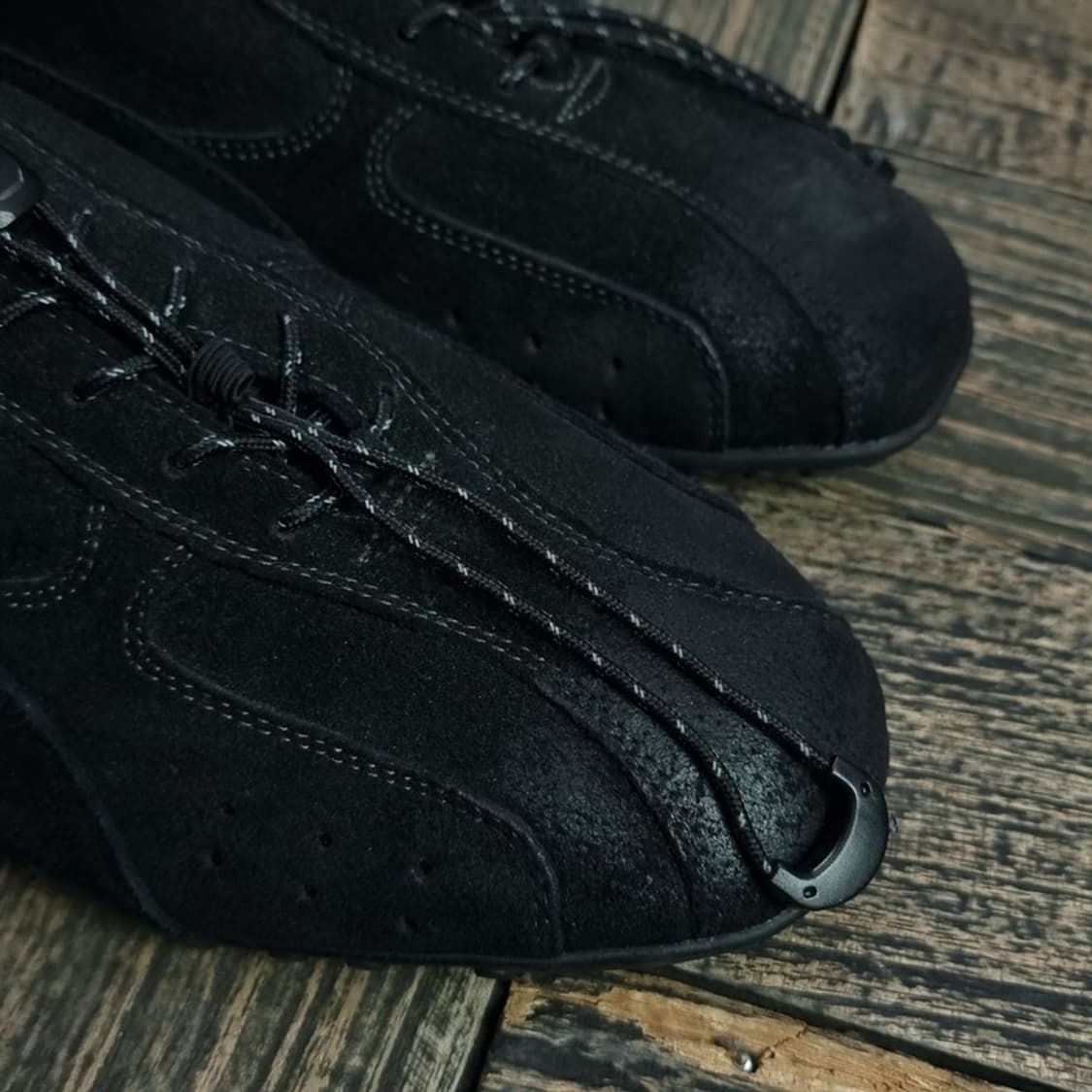 [야세] 스파이더 왁스 워싱 스웨이드 스니커즈 블랙 M17500 상품이미지9